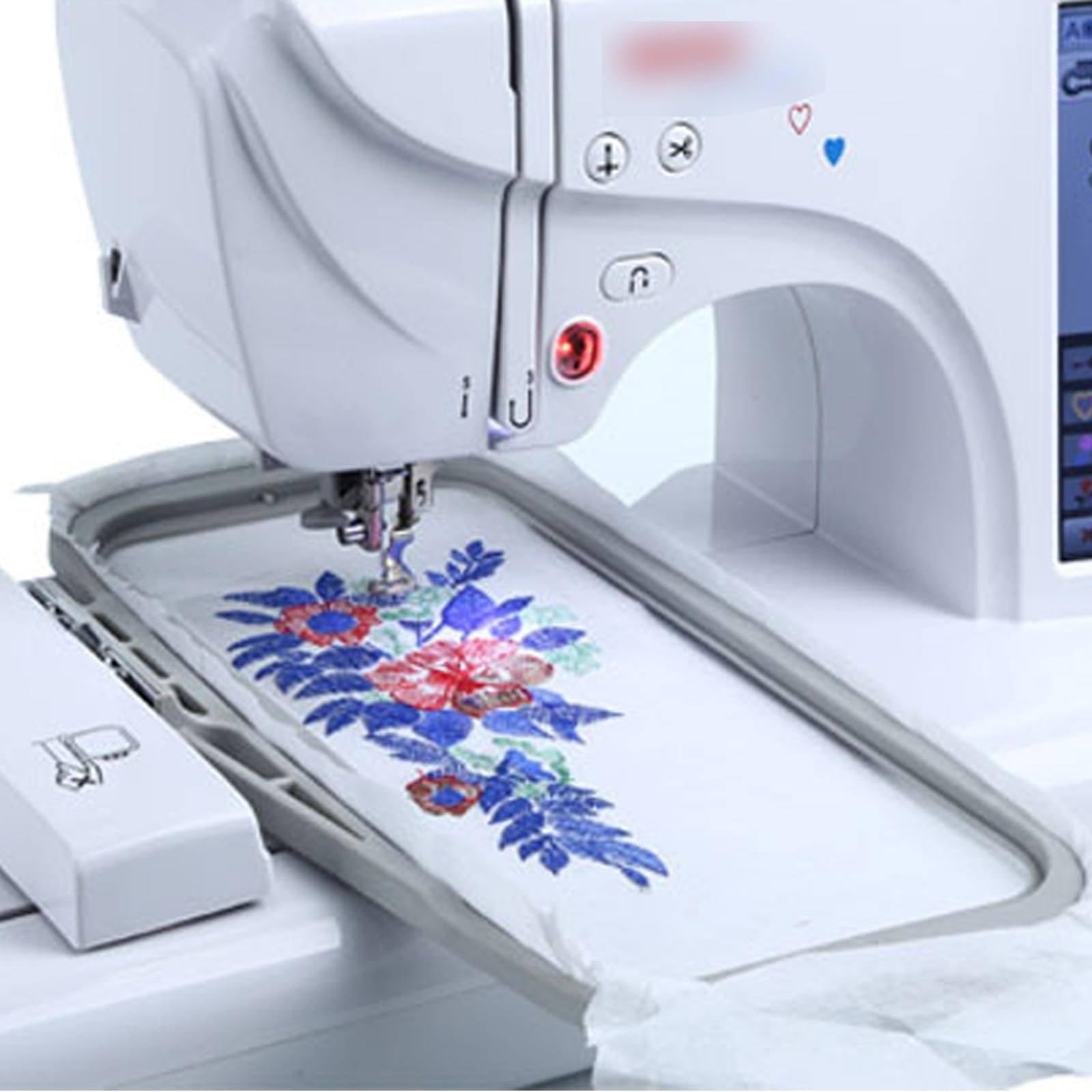 Macchina da cucire automatica con area di ricamo da 4" x 9,2" e macchina da ricamo elettrica con touch screen LCD, 210 lettere integrate e 30 bordi con motivo
