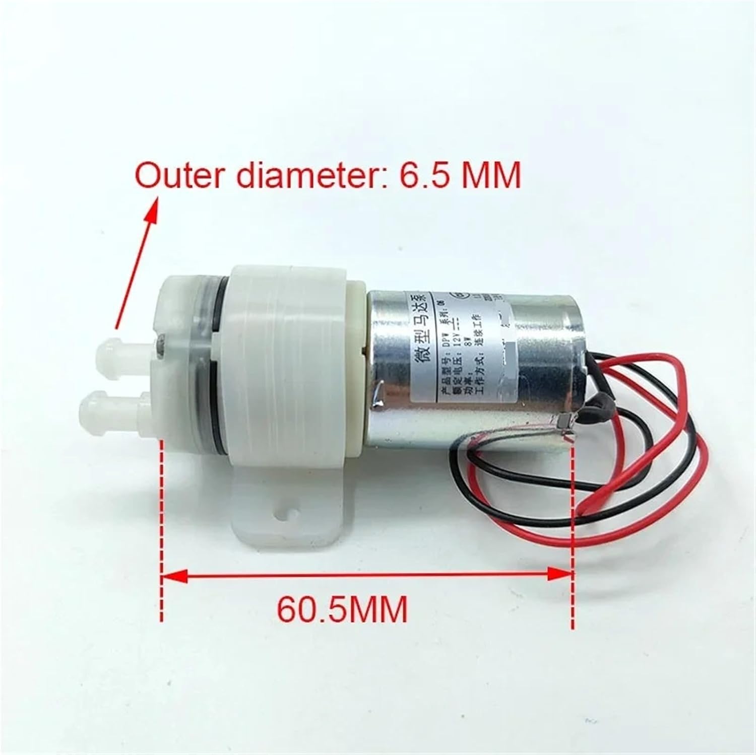 Mini 370 Water Pump DC 12V 8W Mini Self Priming Diaphragm Suction Drinking Water Pump Large Flow With Mounting Bracket 1Pcs
