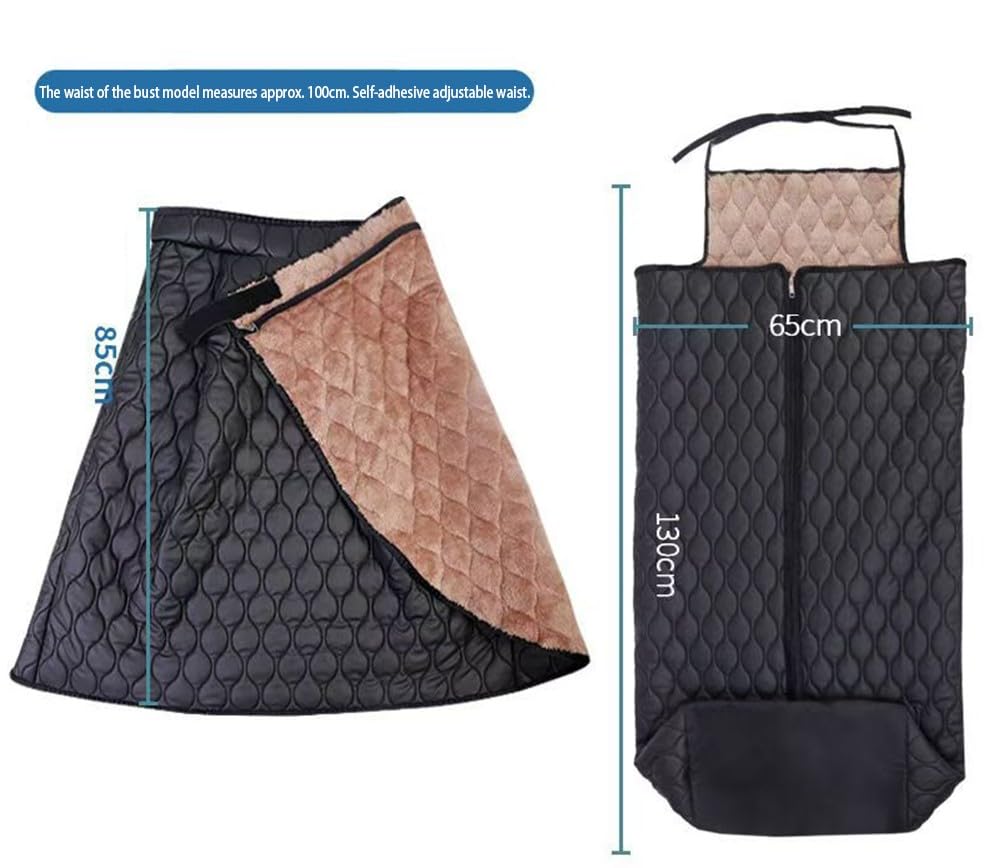 Fundas para patas de silla de ruedas de invierno, gruesas, cálidas e impermeables, forro polar, diseño de cremallera, semienvuelto, calidez para la espalda, para adultos, a prueba de viento, saco de