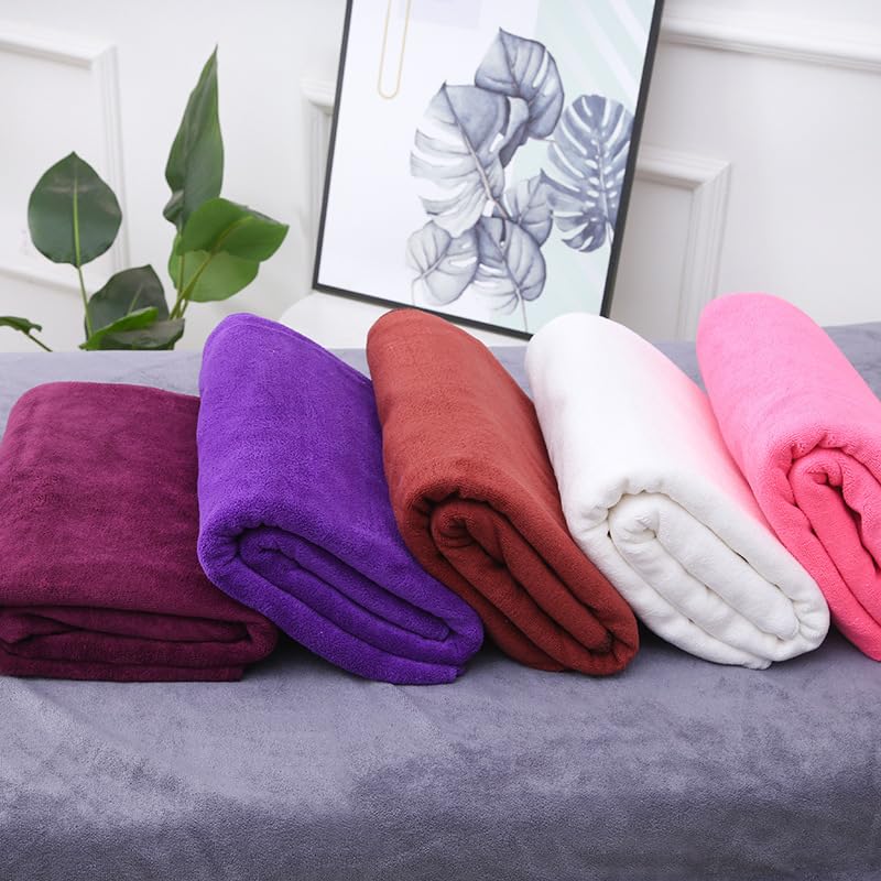 Generico Telo Doccia Grande Asciugamano Da Bagno In Microfibra Spesso 180x200CM, Grande, Assorbente E Ad Asciugatura Rapida, Sport(Pink,150X200CM)