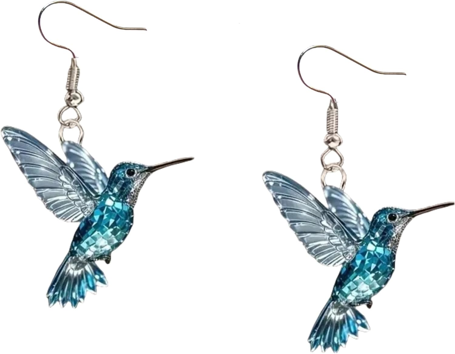 Hummingbird Earrings for Women Colorful Acrylic Animal Bird Drop Dangle Earring Jewelry