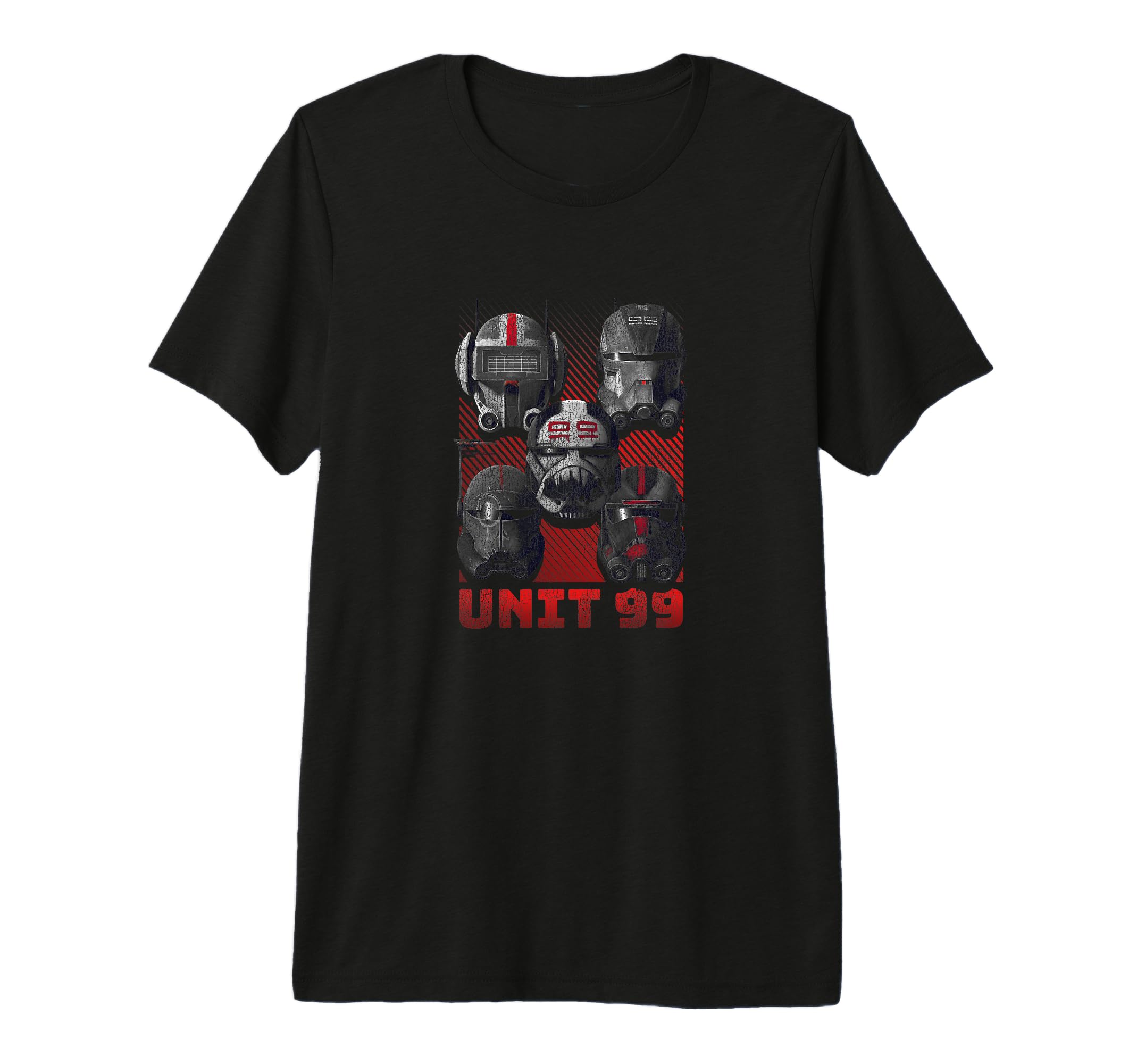 T-shirt Star Wars The Bad Batch premium imprimé Unit 99 Helmets - 2