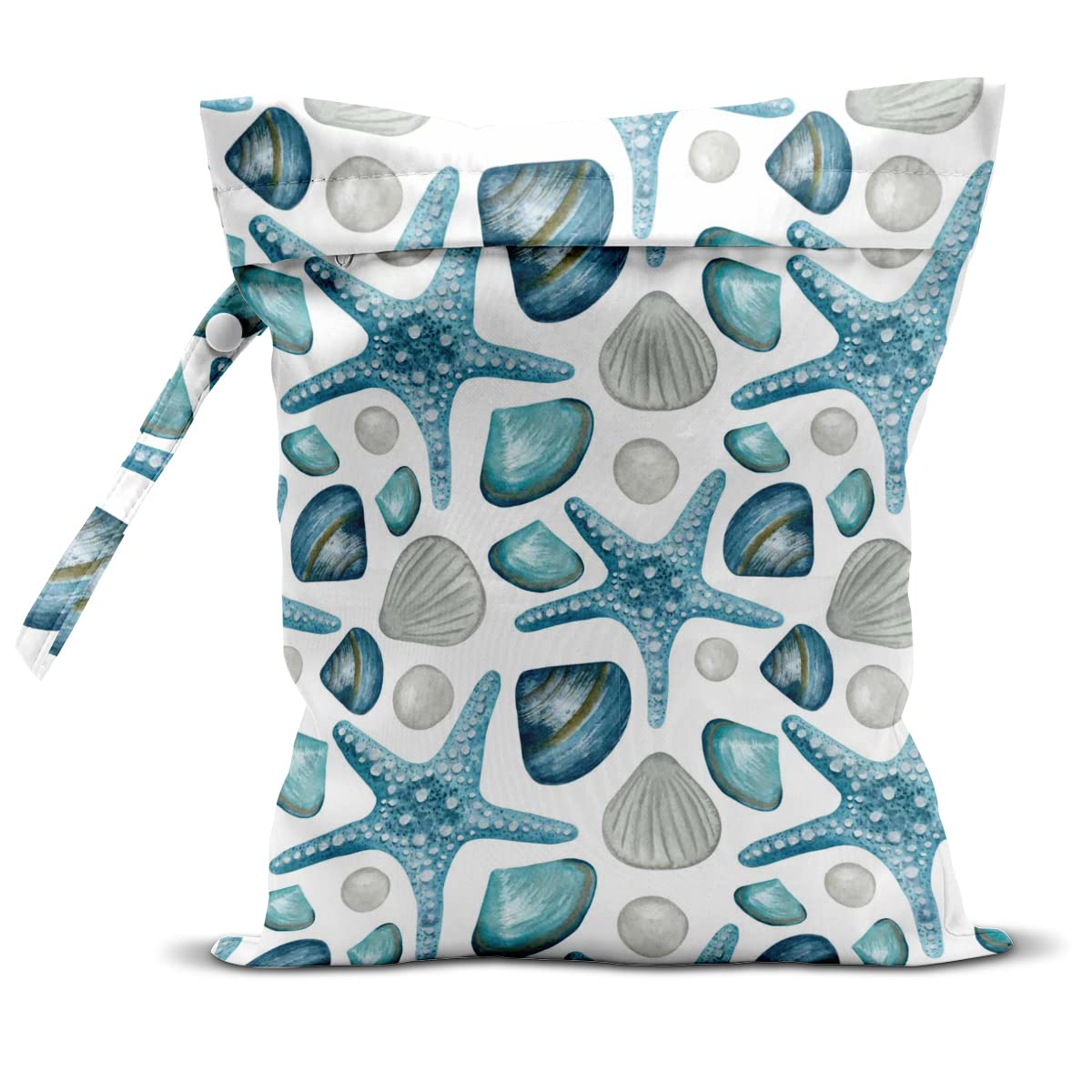 zcyxuuw Wet Dry Bag Wet Bag for Swimsuit Travel Beach Pool Diapers Dirty Yoga Gym Clothes Makeup Bags Beach Wedding Supplies Waterproof Reusable Shell Pearl Starfish Whale Starfish