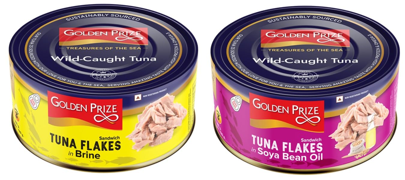 Golden Prize Combo - 1 x Tuna Sandwich Flakes in Brine and 1 x Tuna Sandwich Flakes in Soyabean Oil (2 x 185gms Each)-image-14