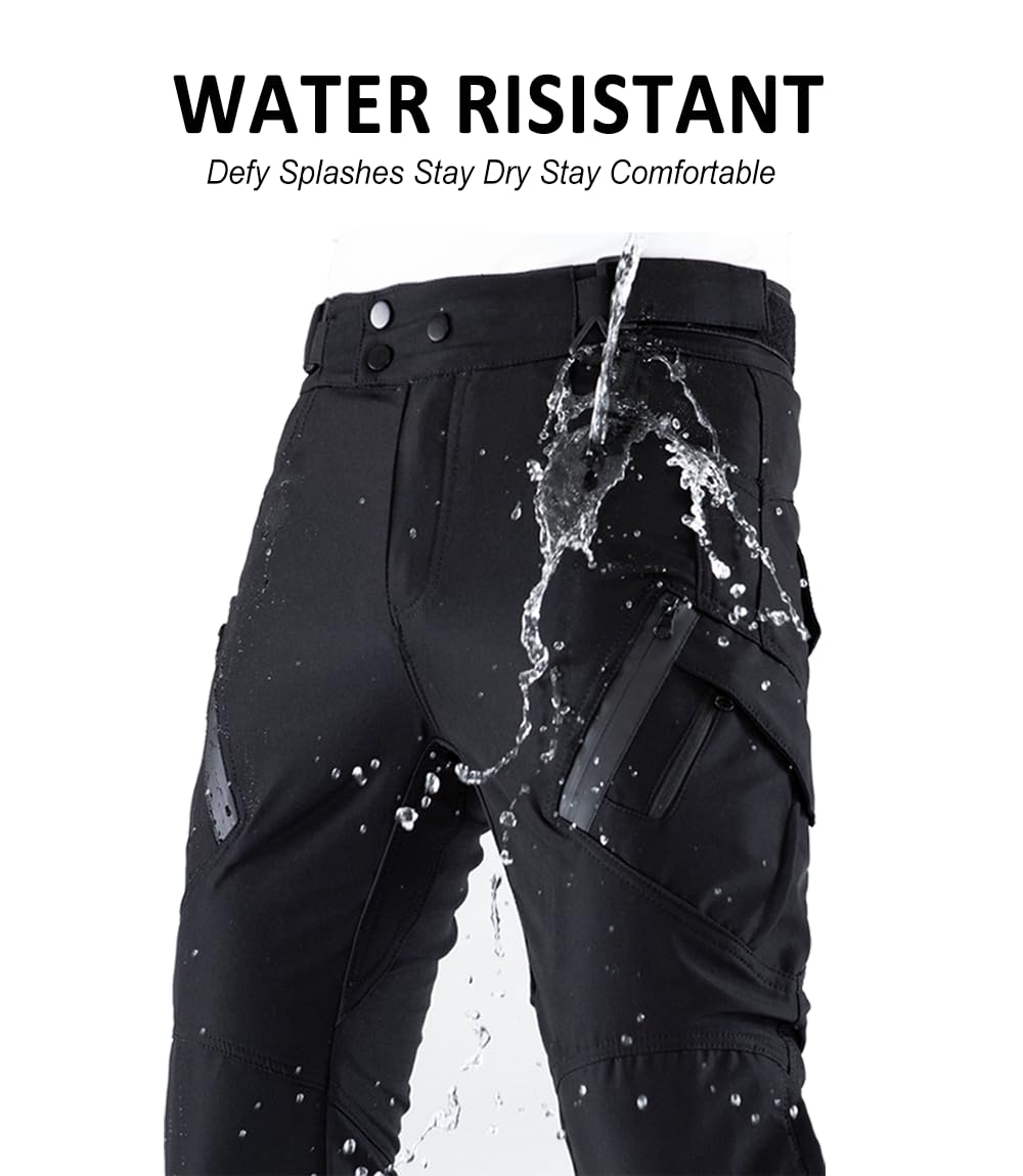 CTBQiTom Motorradhose Herren and Damen Mit Protektoren,Wasserdicht und Atmungsaktiv Motorrad Biker Hosen Mit CE abnehmbaren Schutz