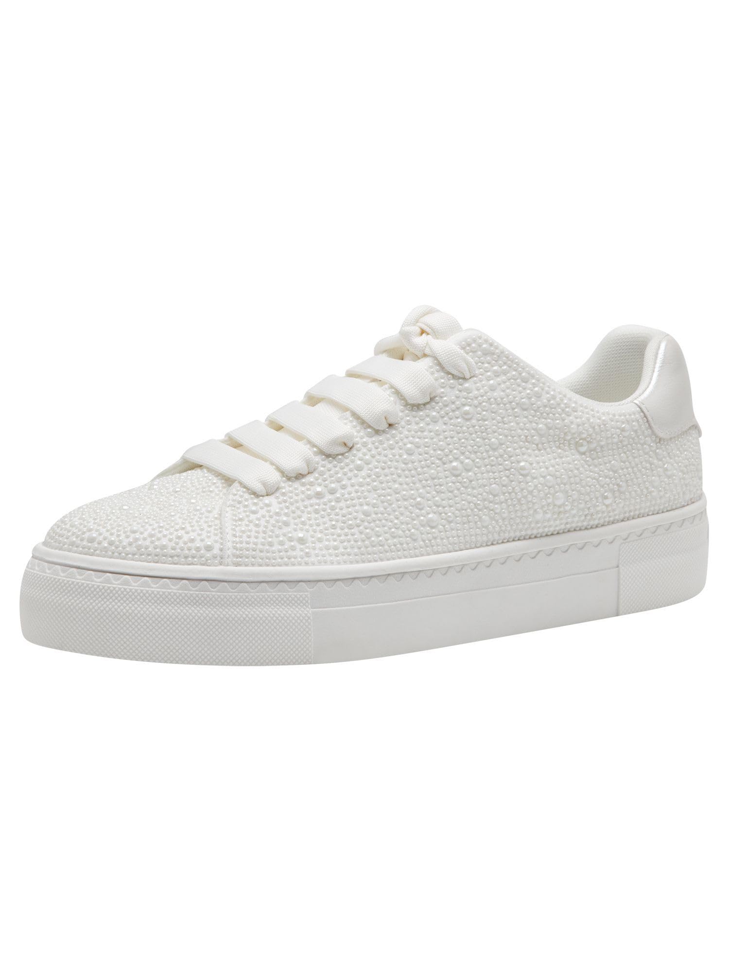 Tamaris Women's Vegan Sporty Lace-Up, White, 3.5 UK