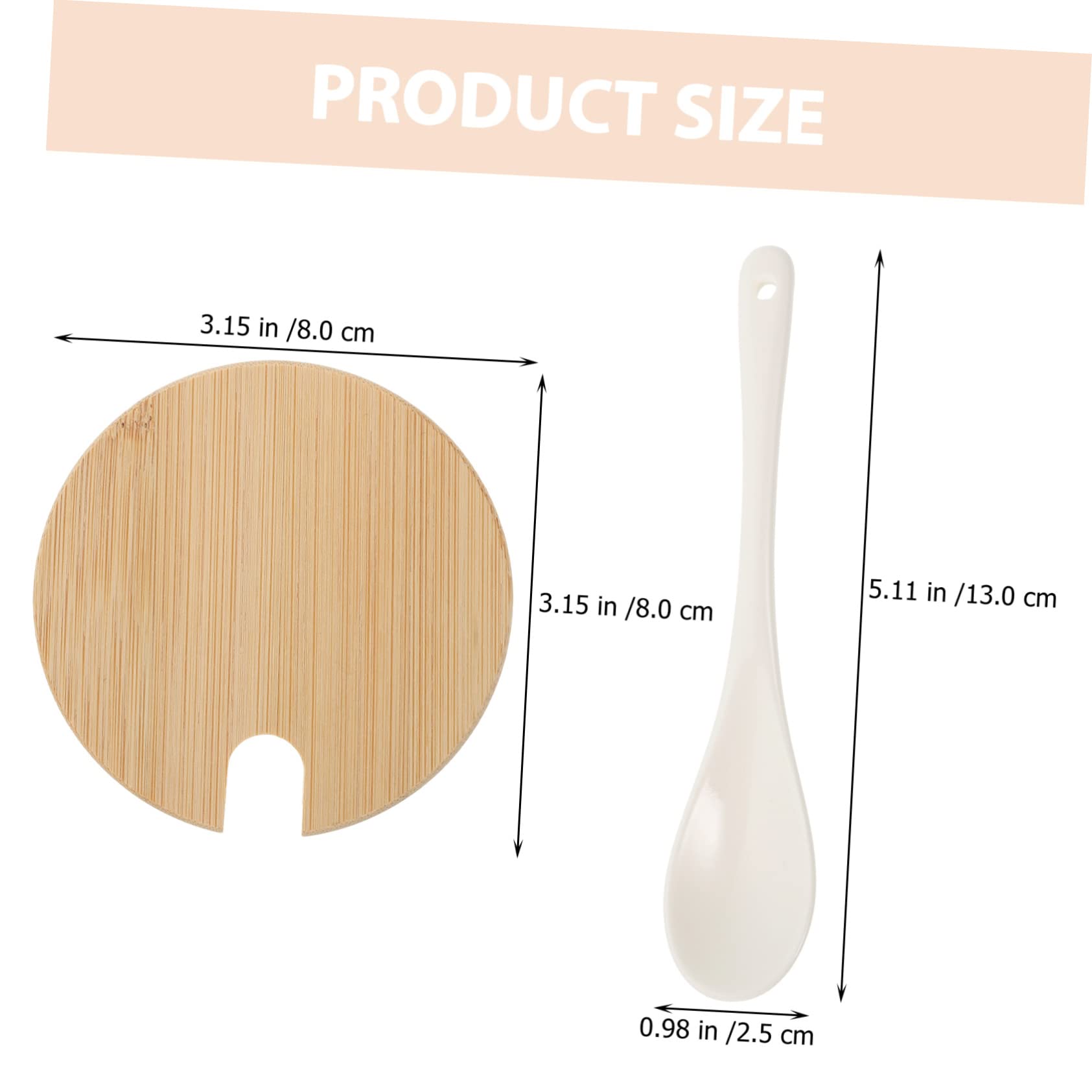 TIDTALEO 1 Set Cup Covers and Ceramic Spoons for Tea and Mugs with Lids and Spoons for Home Use and