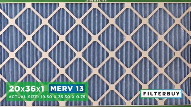 Image of Filterbuy 20x36x1 Air Filter MERV 13 Smoke & Allergy Defense (4-Pack)