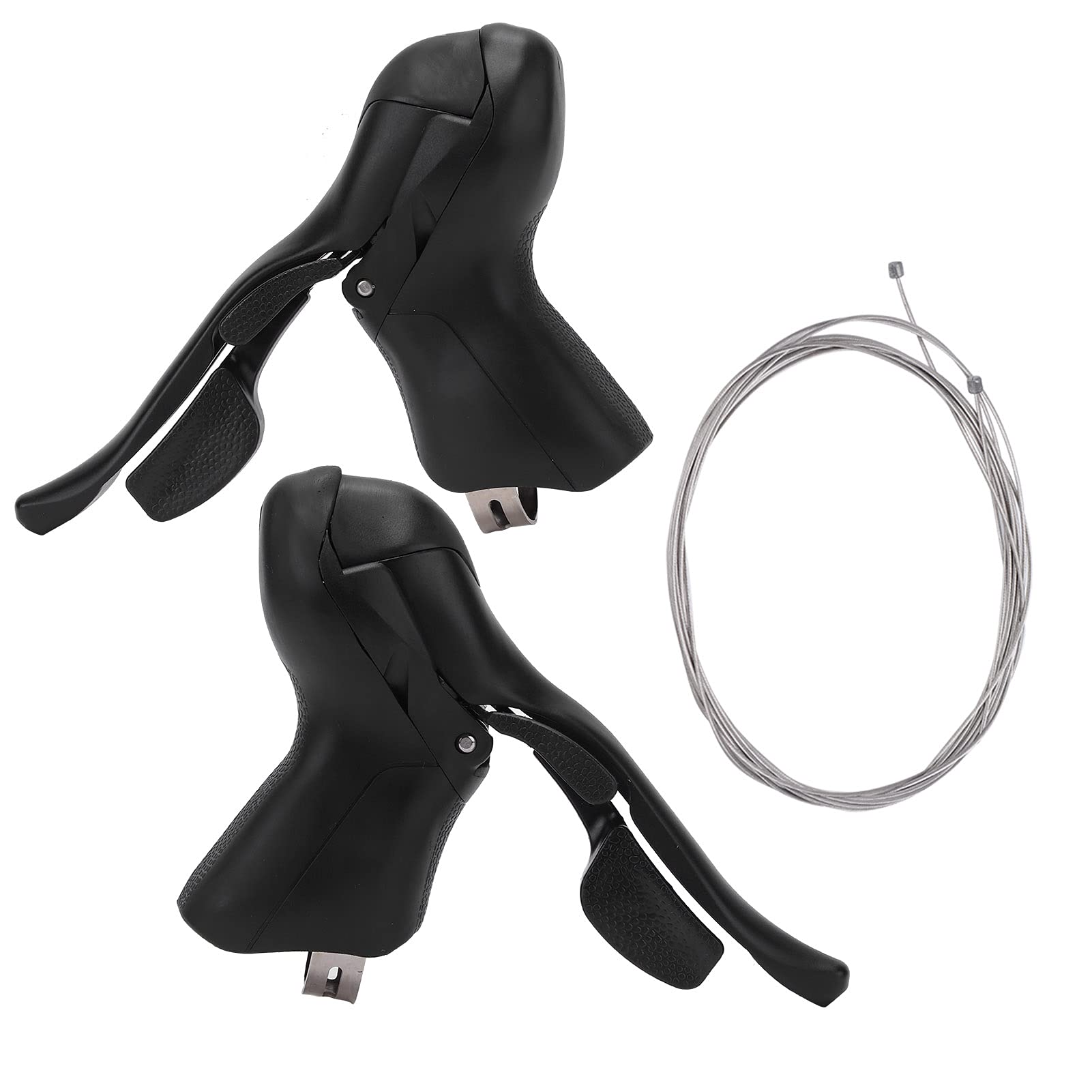 Palanca de Freno de Bicicleta de Aleación de Aluminio Duradera, de Freno Portátil para Ciclistas, 1 par, Tamaño 170x115mm (2 * 7 velocidades)