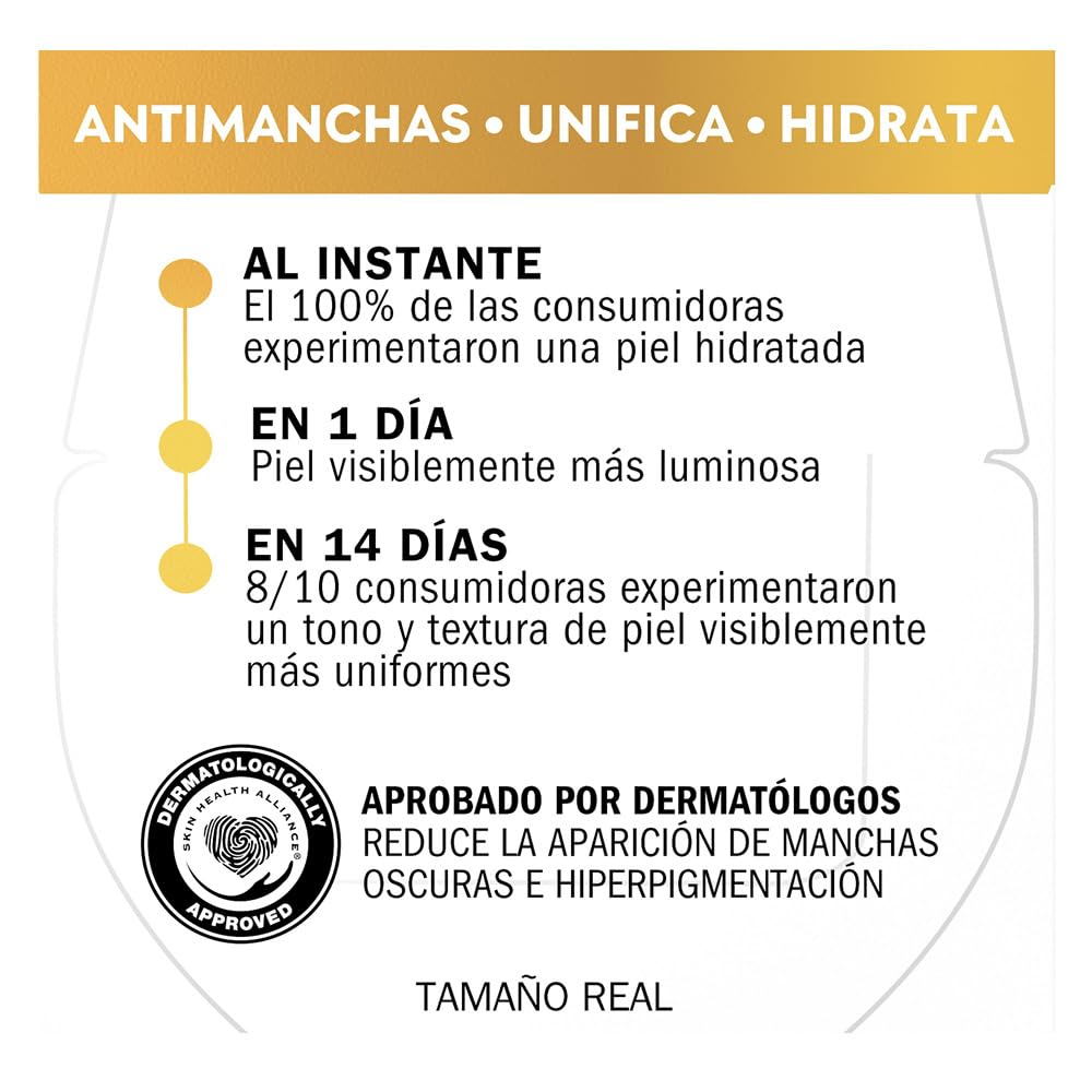 Olay Vitamin C +AHA Crema Facial De Día. Gel Hidratante, Iluminador y Antimanchas Con Vitamina C, AHA, Niacinamida Antiedad y Vitamina E. Unifica E Hidrata. No Graso, No Pegajoso. 50ml