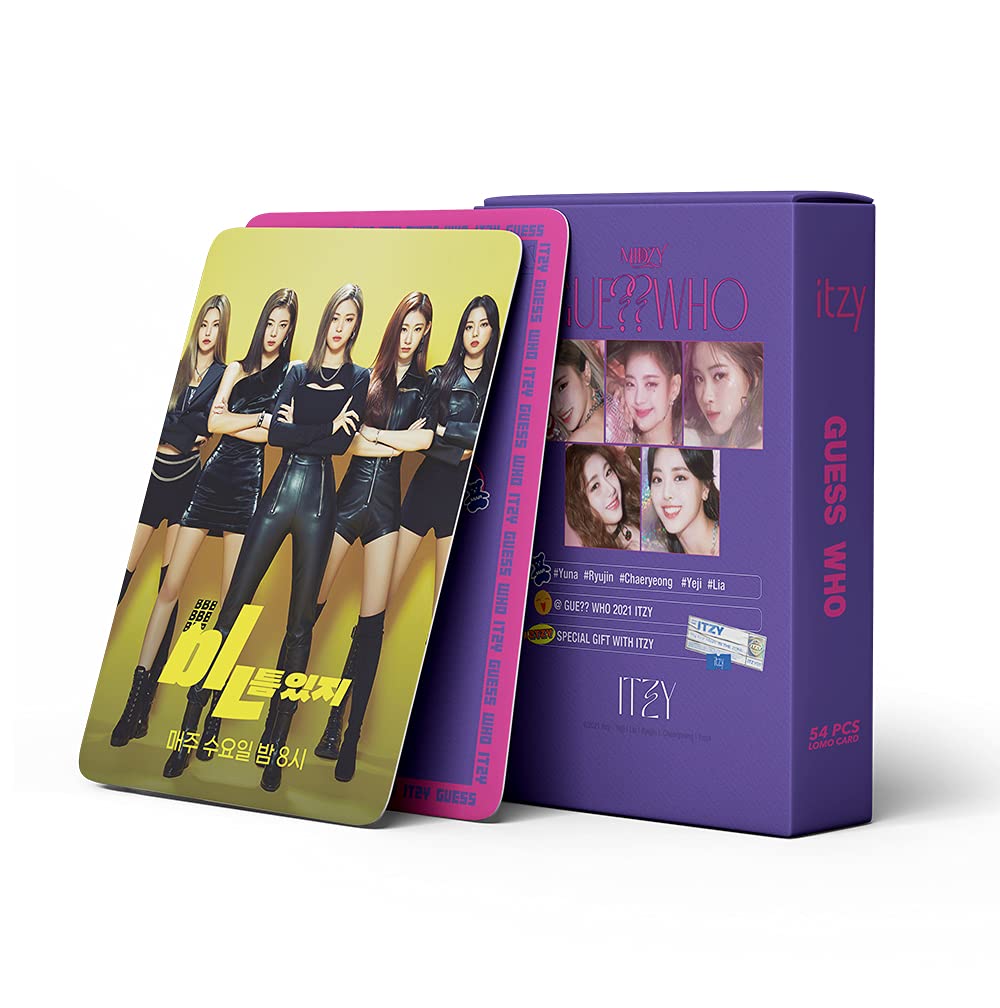 Kpop ITZY Photocards 54 Pieces ITZY Guess Who Album Lomo Cards