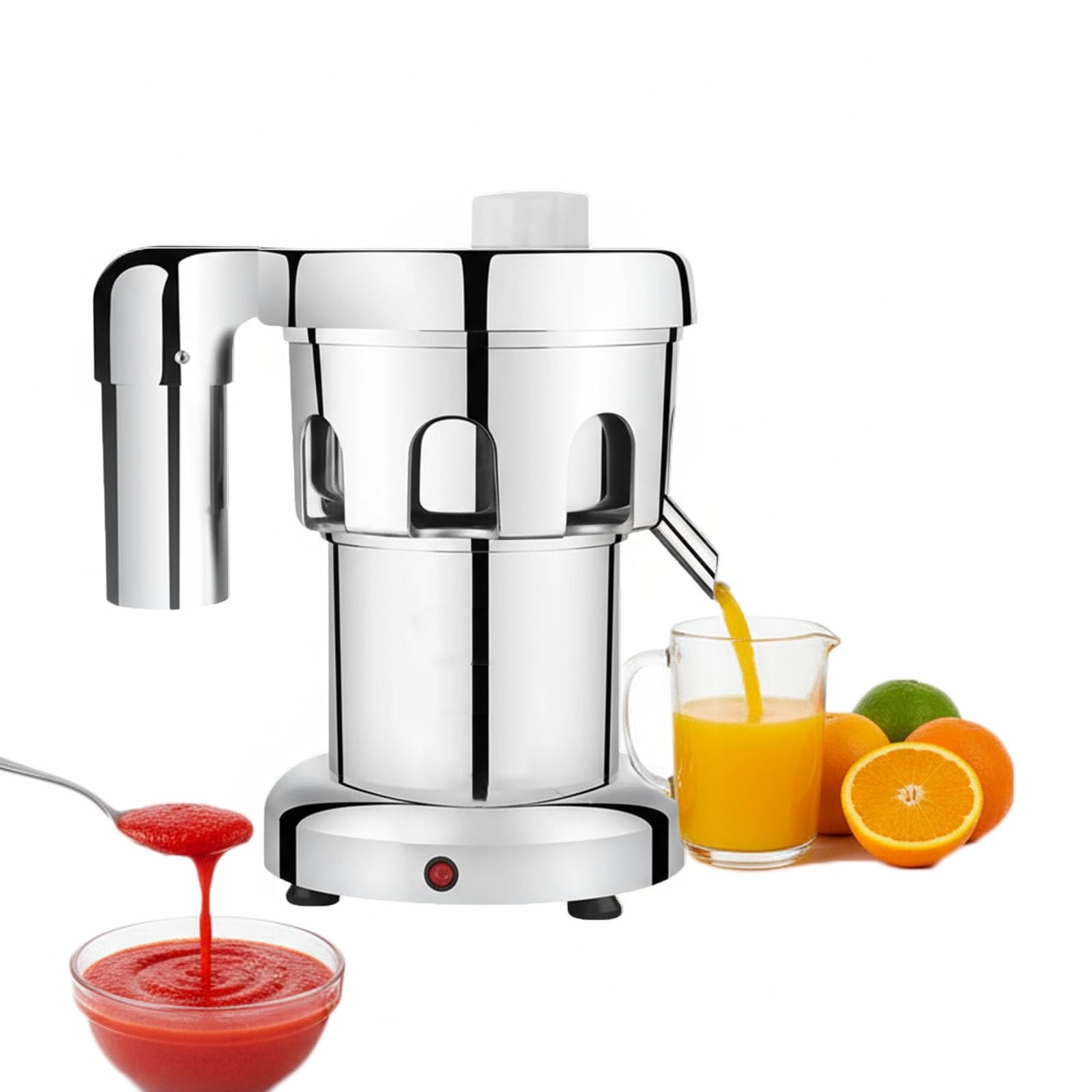Metal Juicer, 550W Electric Stainless Steel Juicer, High-Speed Centrifugal Juice Extractor for Commercial Use, Auto Juice &amp; Residue Separation