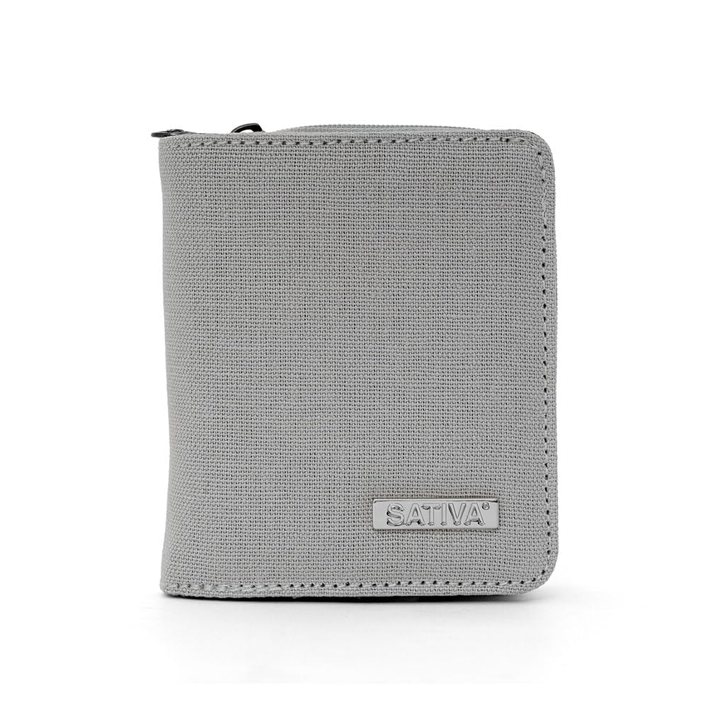 Sativa Hemp Wallet Bags-Light Grey