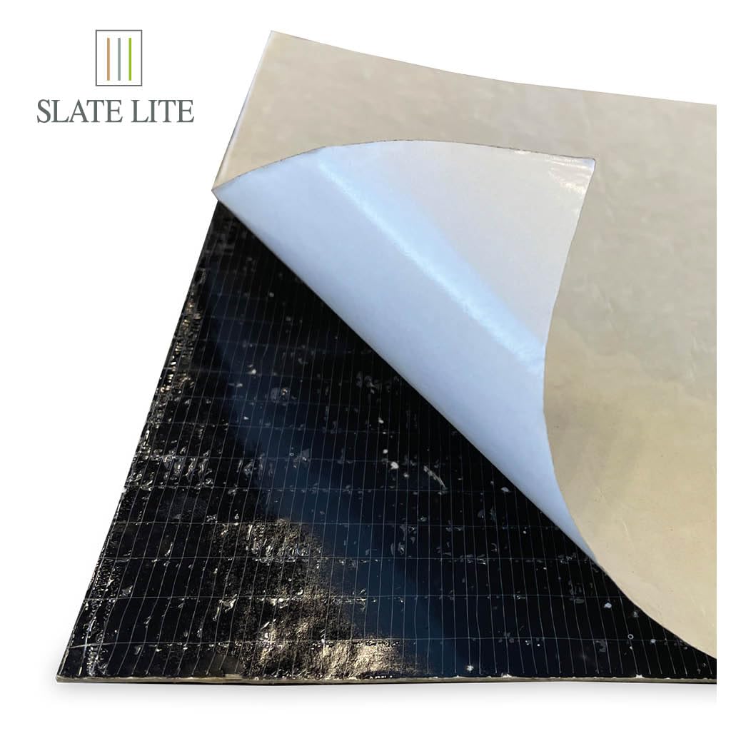 Slate-Lite Stick & Go Steinfurnierfliesen, 30 x 60 cm, 6 Stück, Natursteinoberfläche, einfache Installation, mehrere Farboptionen (fallende Blätter)