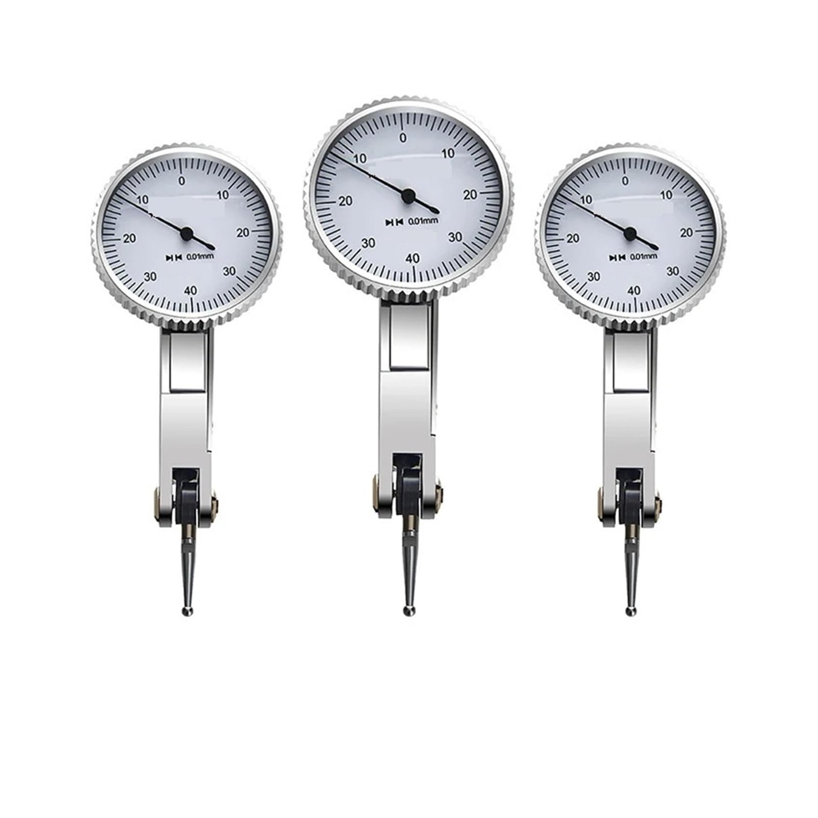 Indicateur à cadran, Petit indicateur de Table d'étalonnage haute précision 0.01mm, levier à cadran, matériau en acier, 1 pièce(0-0.2mm 0.002mm)