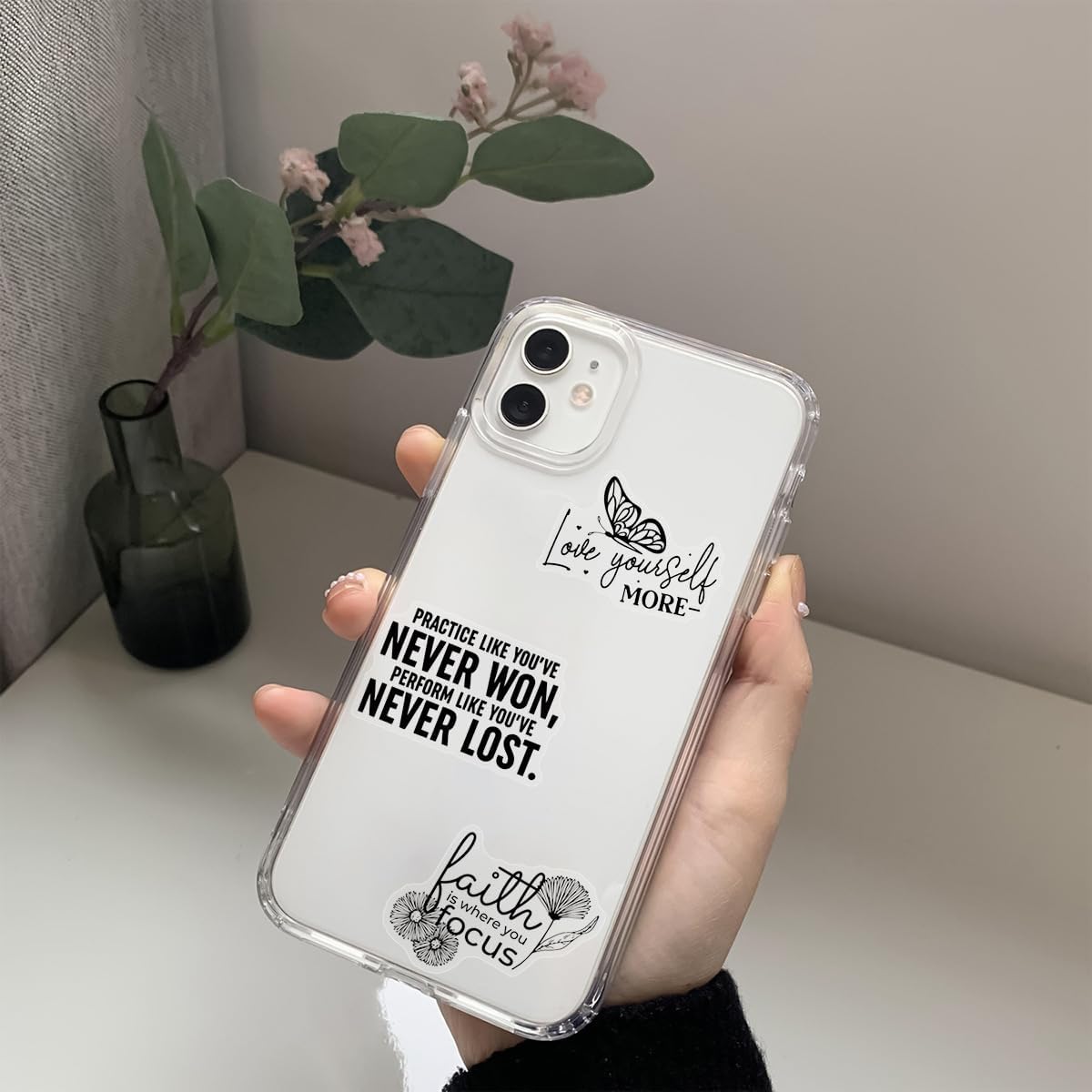 50Pcs Positive Motivational Quote Stickers Aesthetic Planner Stationery image 3