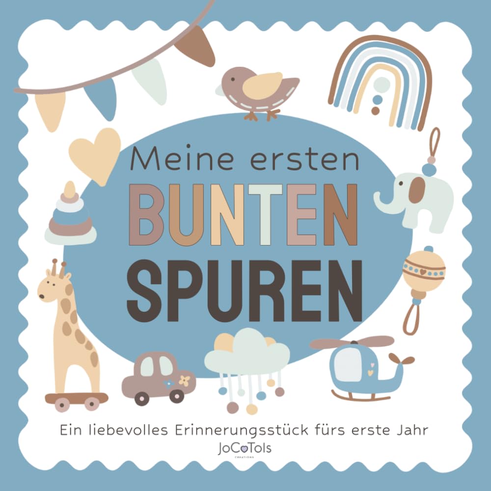 Meine ersten BUNTEN SPUREN: Erste Ausmalmotive für Kleinkinder ab 1 Jahr – einfache Bilder, große Formen, perfekt als Geschenk zur Geburt, zum Geburtstag oder für die Erinnerungskiste - Memorybox