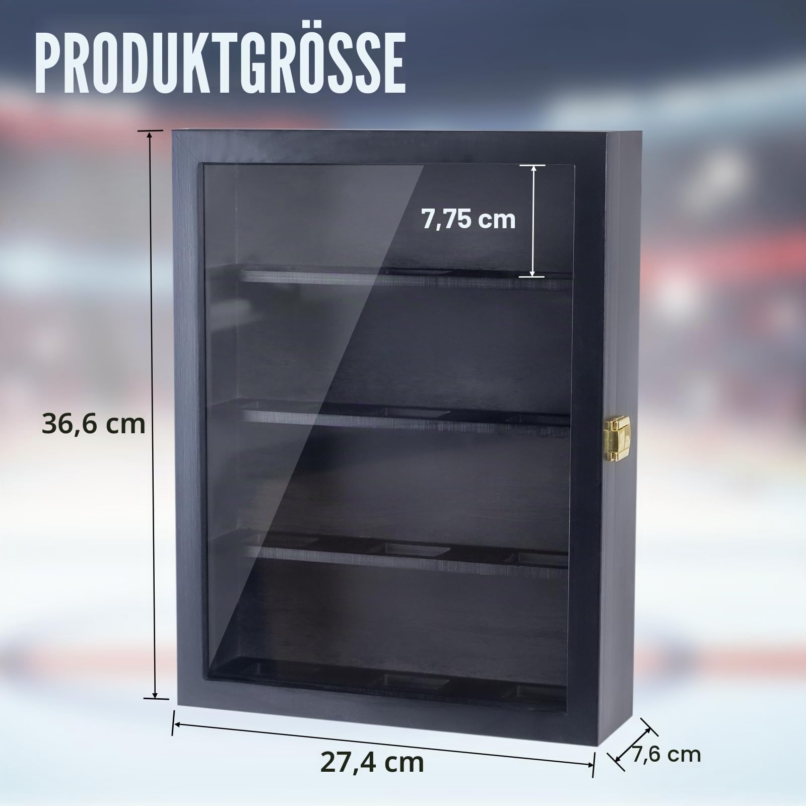 Hockey-Puck-Vitrine, Hockey-Puck-Vitrine, Wandhalterung, Hockey-Puck-Halter, Hockey-Puck-Präsentationsbox, Hockey-Puck-Schattenbox, 12 Stück