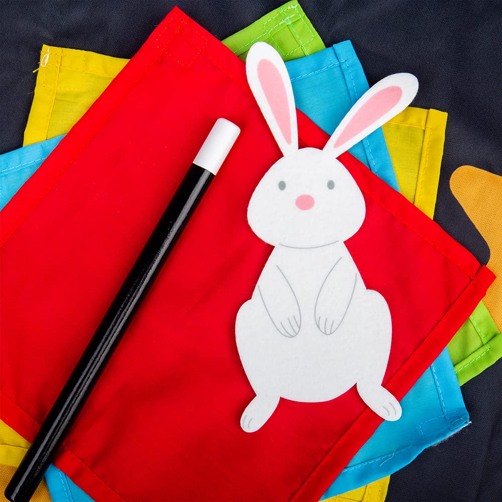 Bigjigs Toys Zauberset, 12-teiliges Kinder-Magie-Set mit Sternumhang & Zylinderhut