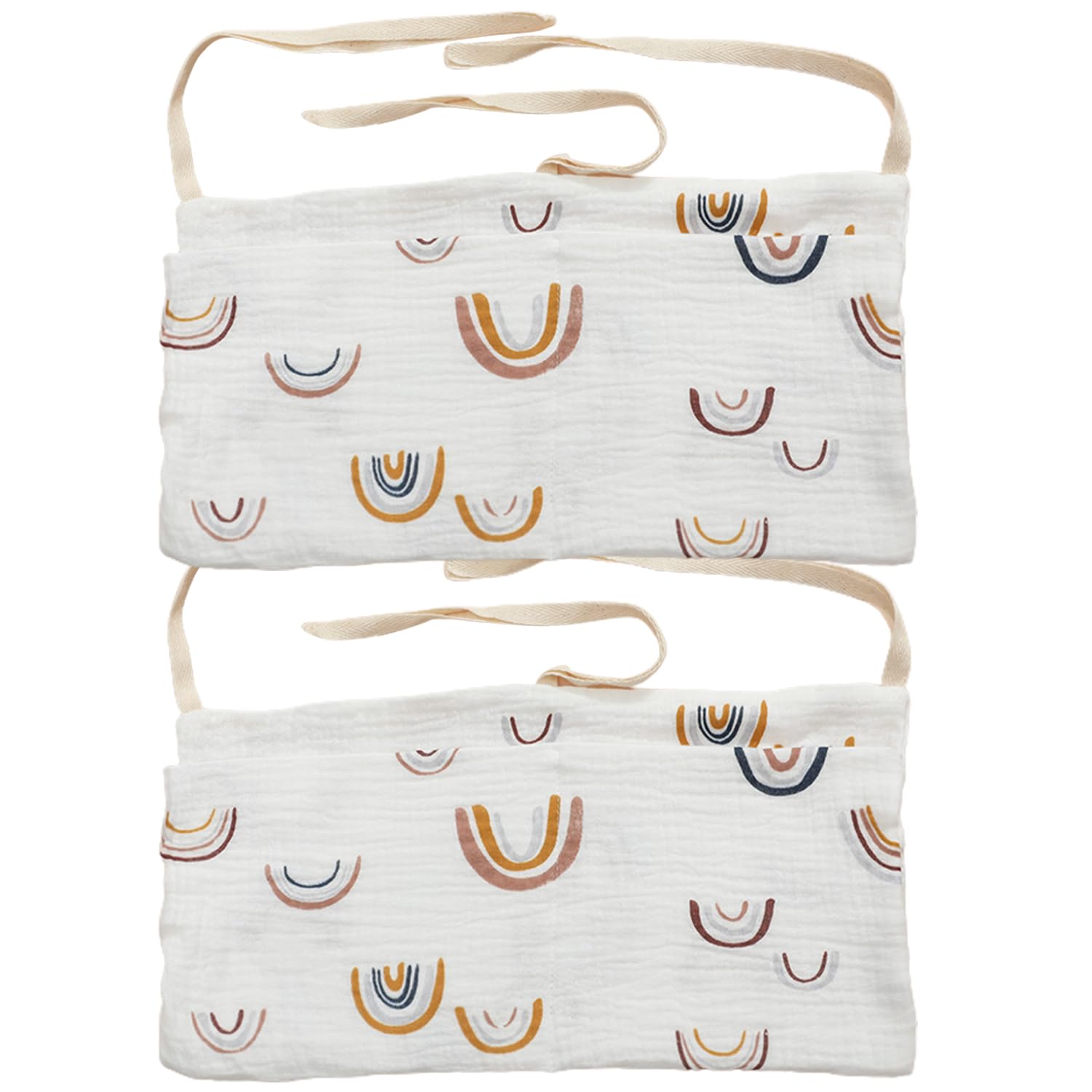 Babybett Organizer Hängend, Babybett Aufbewahrungstasche, Verstellbarer Organizer,Kinderzimmer Bett Organizer Zum Aufhängen (Regenbogen)