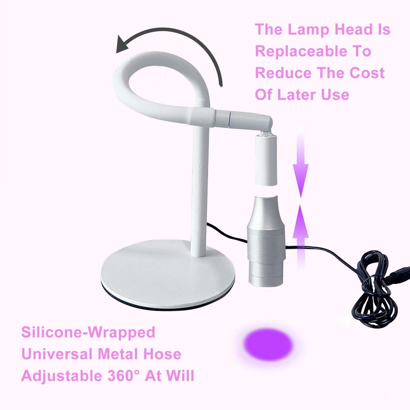 LáMpara Led Para UñAs - Luz Uv De Cuello De Cisne - LáMpara De Secado RáPido Para Esmalte De Gel - Profesional Para UñAs De Gel De Secado RáPido - Cuello De Cisne Flexible Y Giratorio De