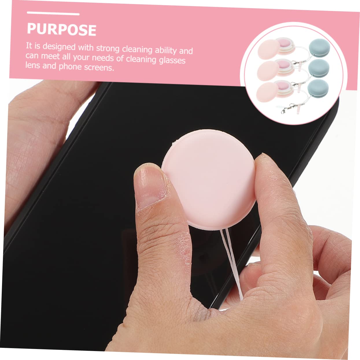 Healeved 30pièces Lingettes De Nettoyage Pour Écrans Et Lunettes Lot De Design Macaron Pour Téléphones Ordinateurs Et Lunettes Format Portable Avec Lanière Et Pratique