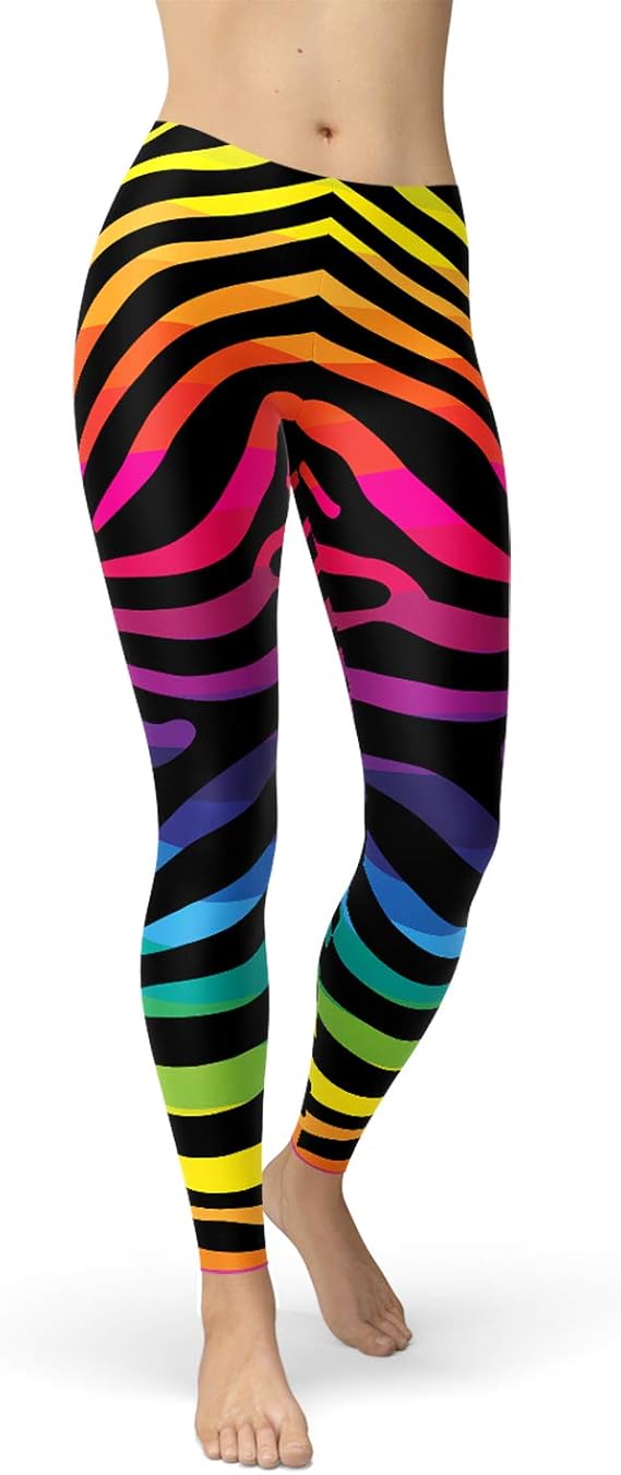 Rainbow Zebra Stripes Leggings for 