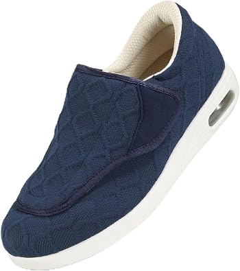 Mens Wide Diabetes Shoes, Adjustable Walking Orthopedic Shoes, Relieve Foot Neuropathy, Pain and Swelling