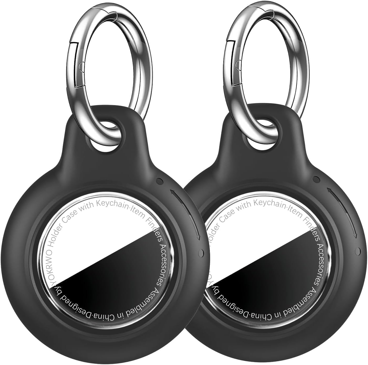 2 Pack IPX8 Waterproof Case for AirTag 2nd & 1st Gen, 2 Black