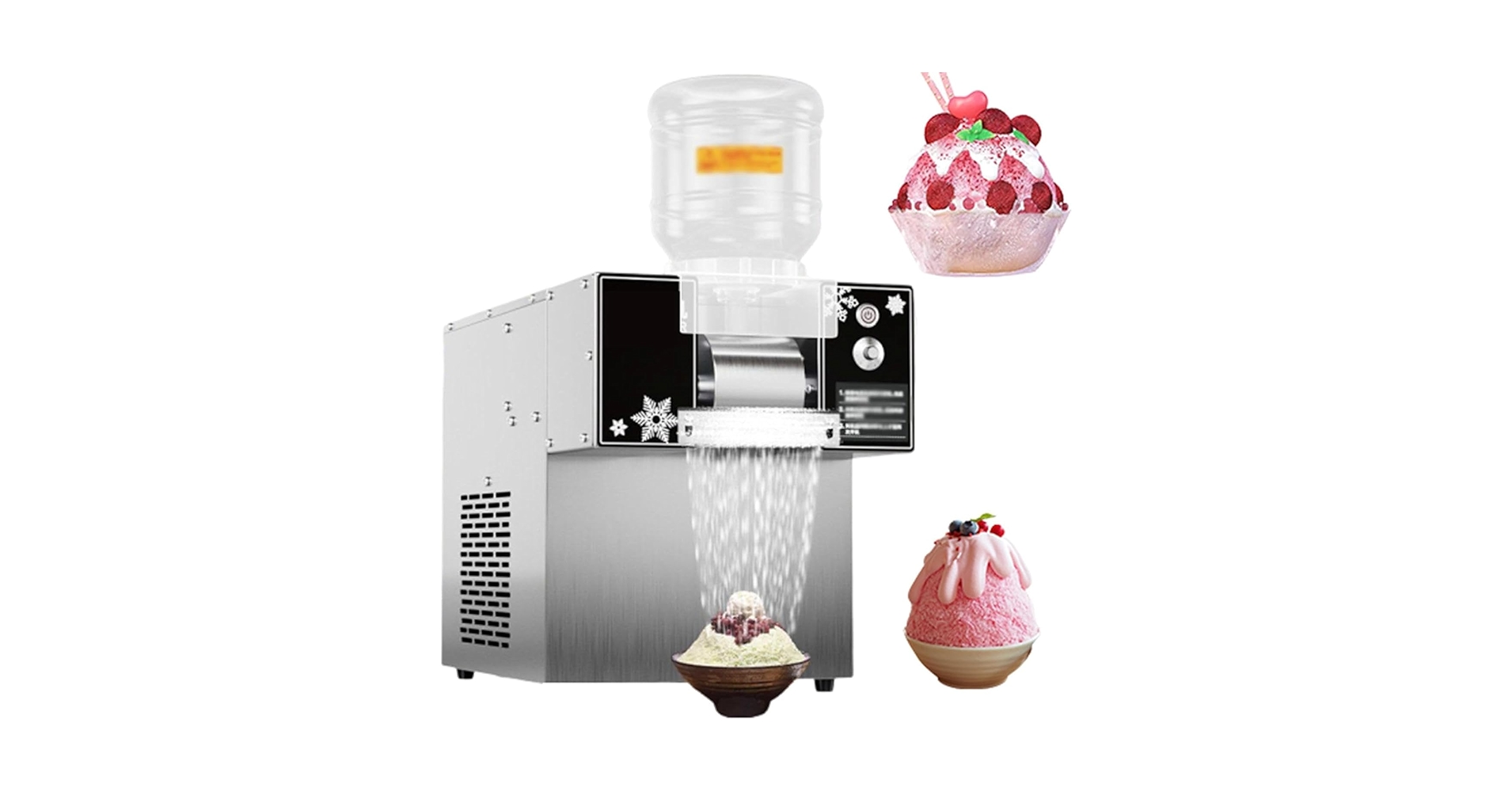 スノーフレークアイスメーカー かき氷　業務用　家庭用　イベント　キッチンカー Amazon.co.jp: 商業スノーフレーク製氷機、132ポンド/日かき氷