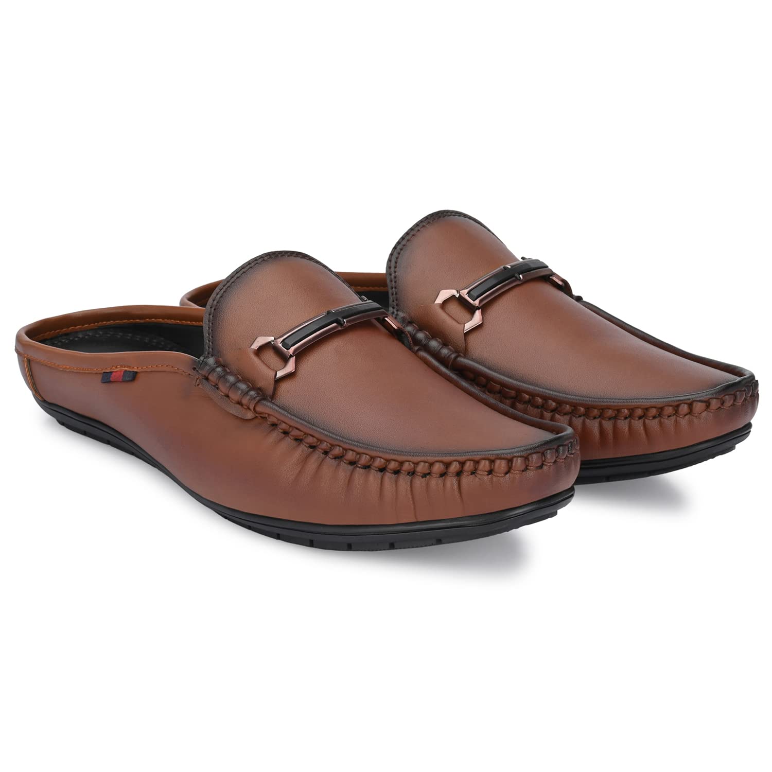 AZZARO Tan Mens Synthetic Leather Slip-On Stylish Clog Loafers,9 (B09PHHYG48) Amazon Price History, Amazon Price Tracker