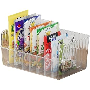 Condiment Storage Jar, Condiment Bottle Storage Box | Condiment Container 7 Compartment Seasoning Tool Rack | Kitchen Organizer Extractable Dividers Condiment Container for Flavor Packets Tea Medium, 1 Piece