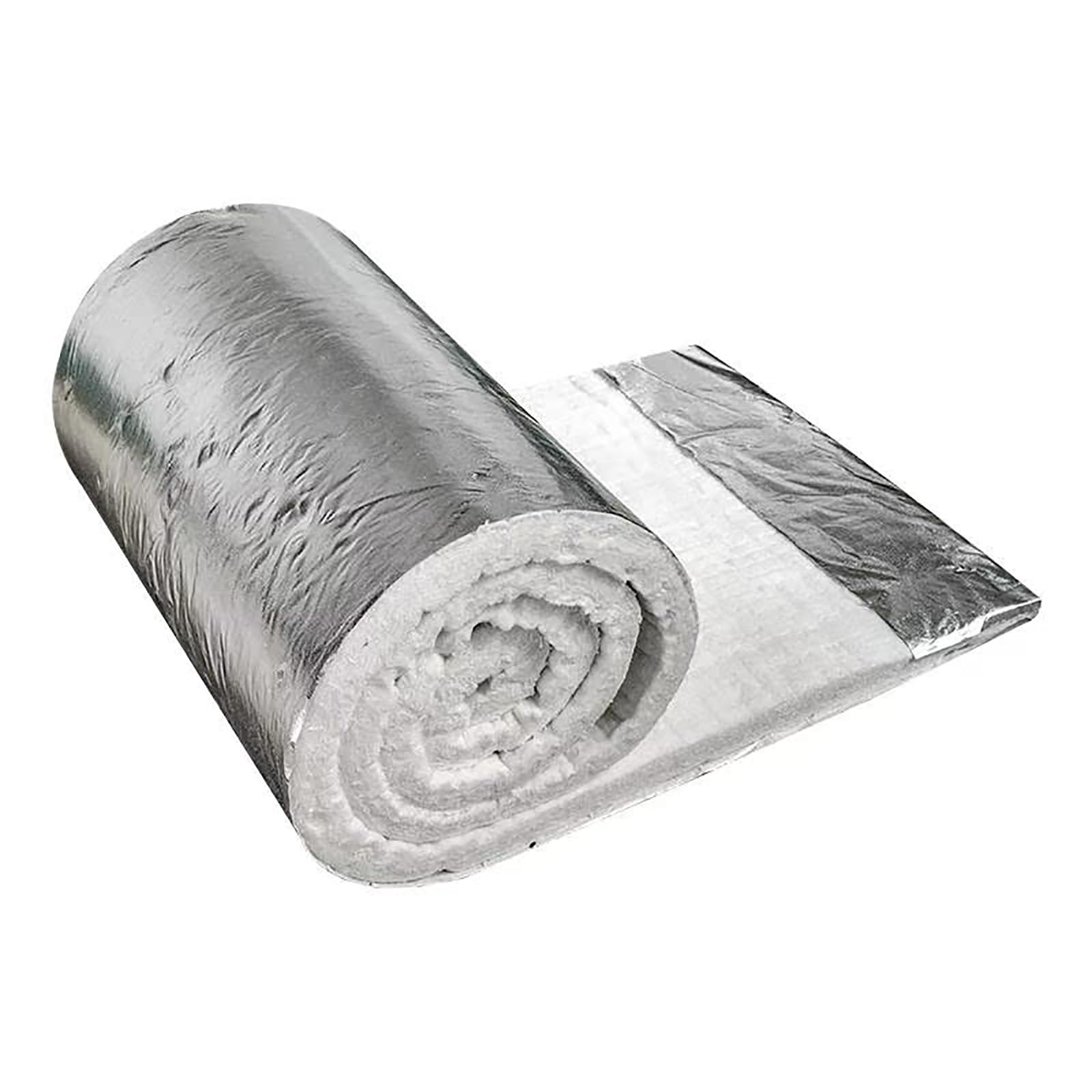 Manta Aislante de Fibra cerámica para Altas temperaturas Rollo Aislante de Manta de Fibra de cerámica de silicato Aislante de Alta Temperatura ignífuga para hornos Ladrillos(Size:61cm*15m)
