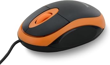 Saywin Kablolu Optik Mouse Siyah Turuncu Renk Ev ve Ofis Kullanımına Uygun Kablolu Bilgisayar Faresi SN390