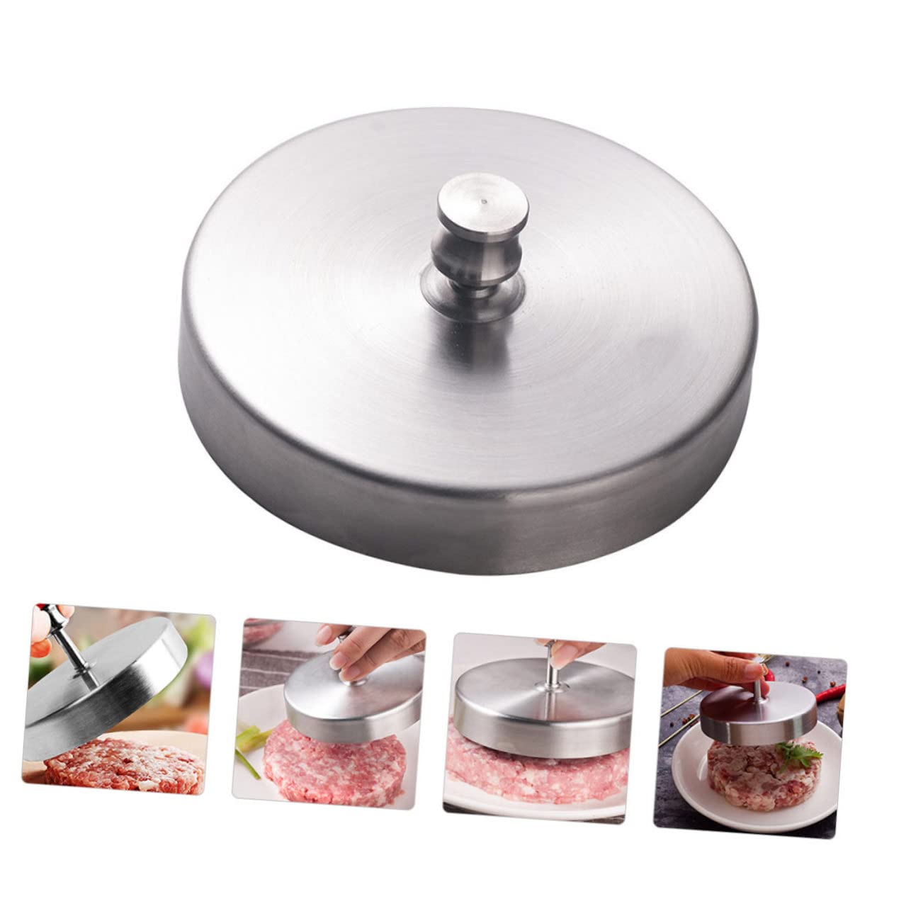 Toyvian 2 Pezzi per Hamburger Inossidabile Stampo per Patty Professionale Facile da Usare e per e BBQ