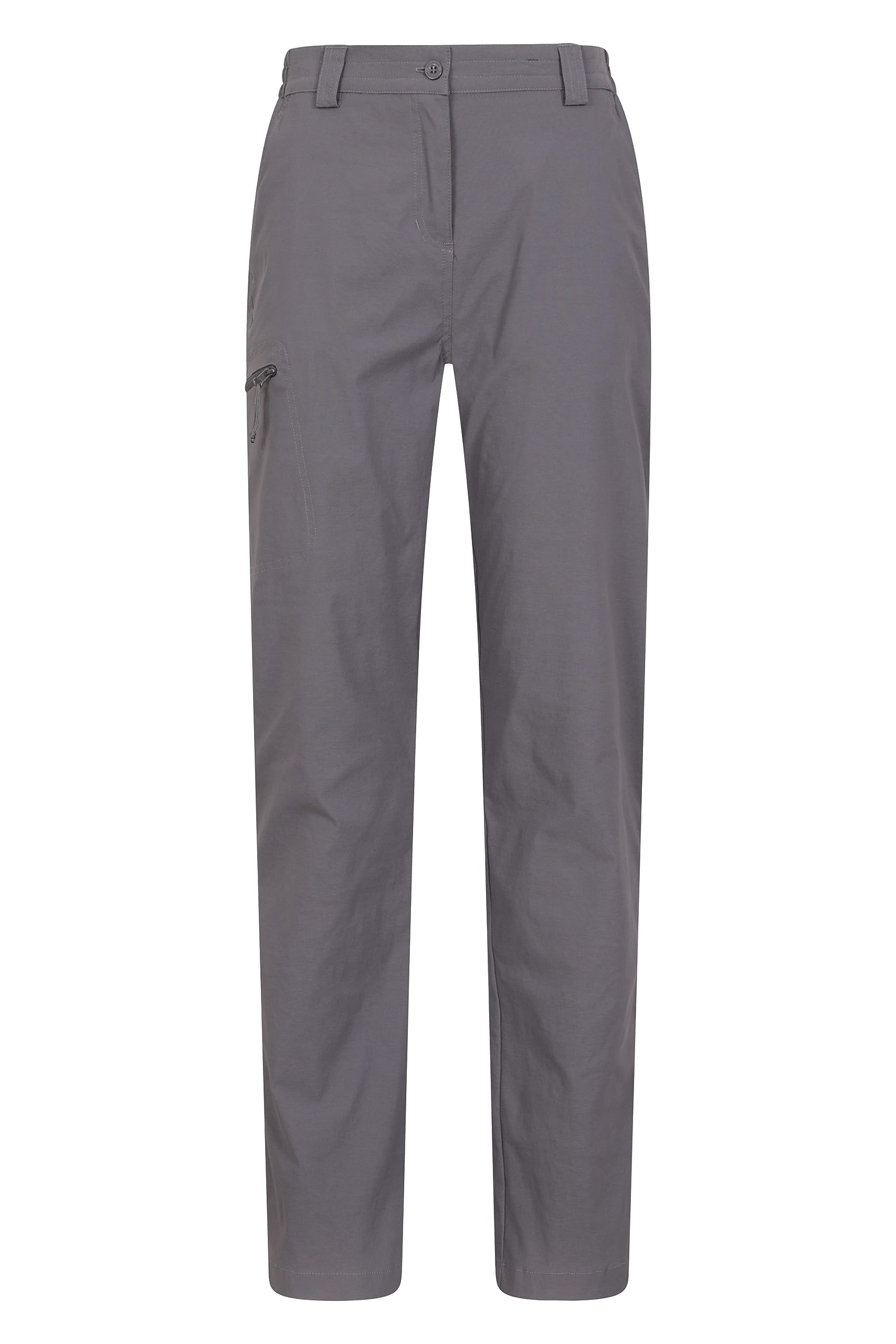 Mountain Warehouse Hiker Stretch Womens Trousers - UV Protection Ladies Pants, Quick Drying Bottoms, Multiple Pockets - Best for Outdoors, Picnic, Parks Charcoal Women's Size 16