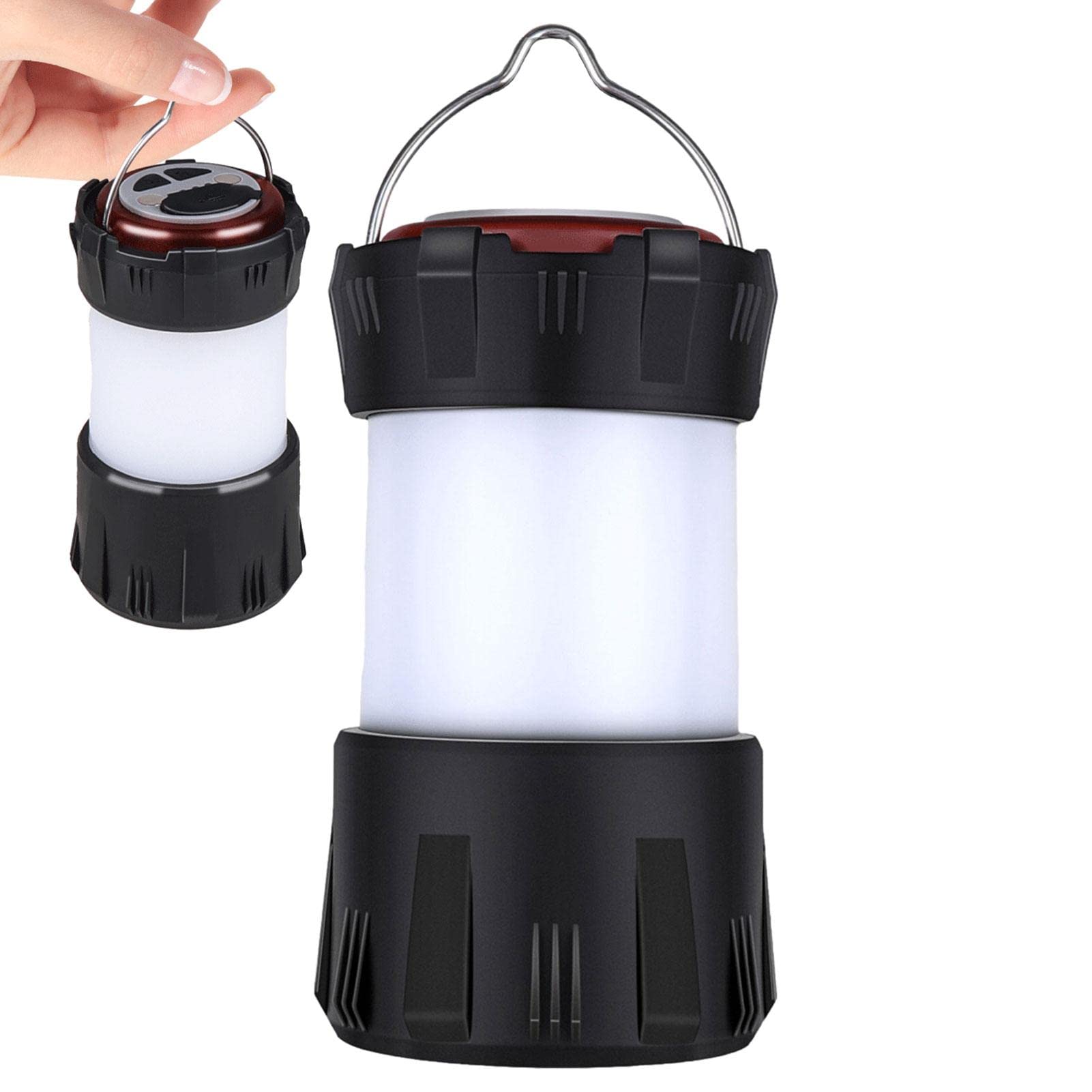 Keptfeet 2 Lanterna da Campeggio all'aperto - Luce per da Campeggio | Ricaricabile - Torcia a Lanterna Impermeabile con interfaccia USB bidirezionale per Campeggio, Escursionismo, Pesca, casa