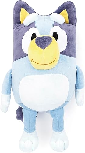 Jay Franco Bluey Plush Pillow Buddy - Almohada de personaje suave súper rellena - Microfibra de poliéster, 19 pulgadas