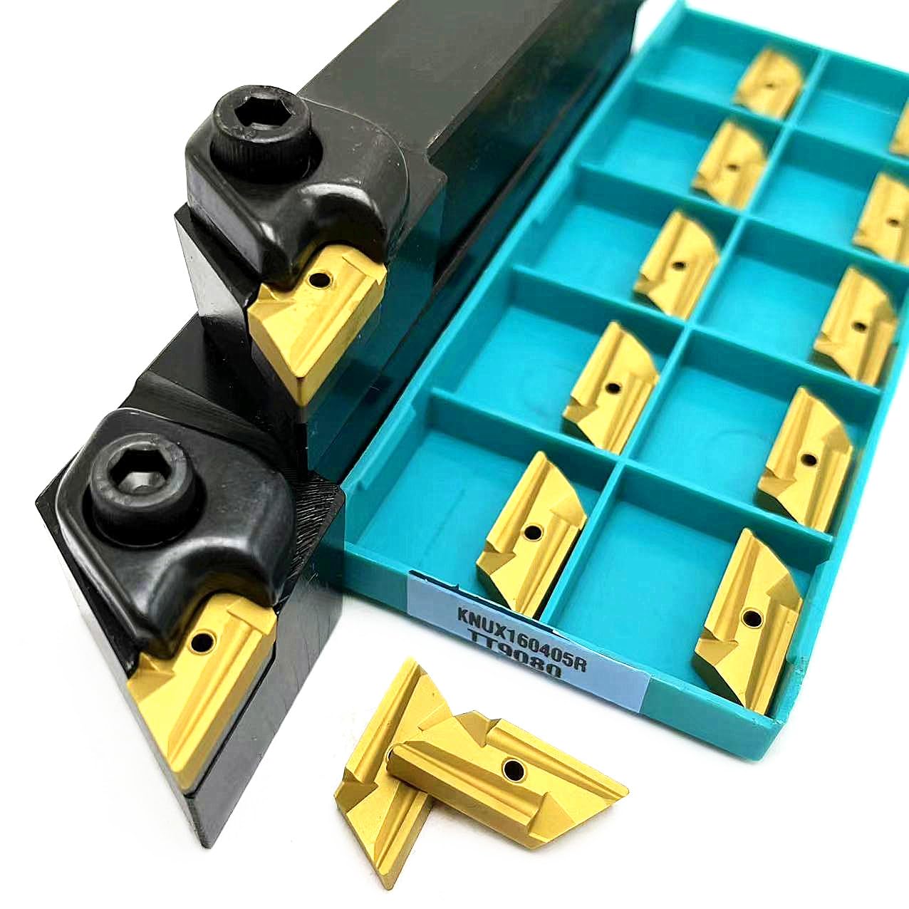 DKJNR2020K16 DKJNR2525M16 20mm 25mm High-Quality External Turning Tool Holder 10PCS Knux1604R Carbide Blade Lathe Tool Set(10PCS)