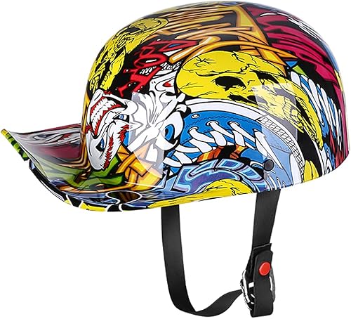 Casco de motocicleta estilo béisbol unisex para adultos, aprobado por DOT