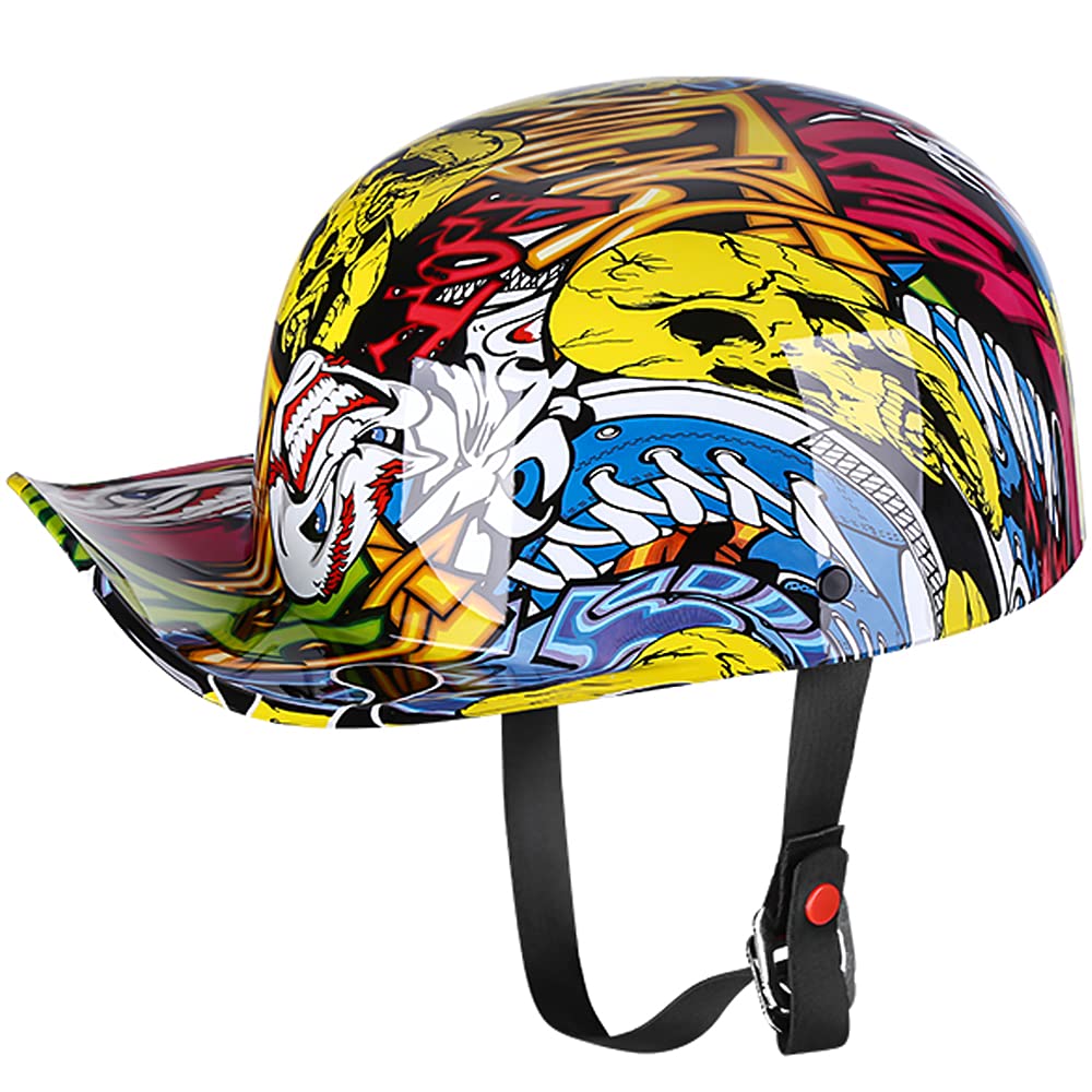 Baseball Style Cap Motorcycle Helmet Unisex-Adult - DOT Approved