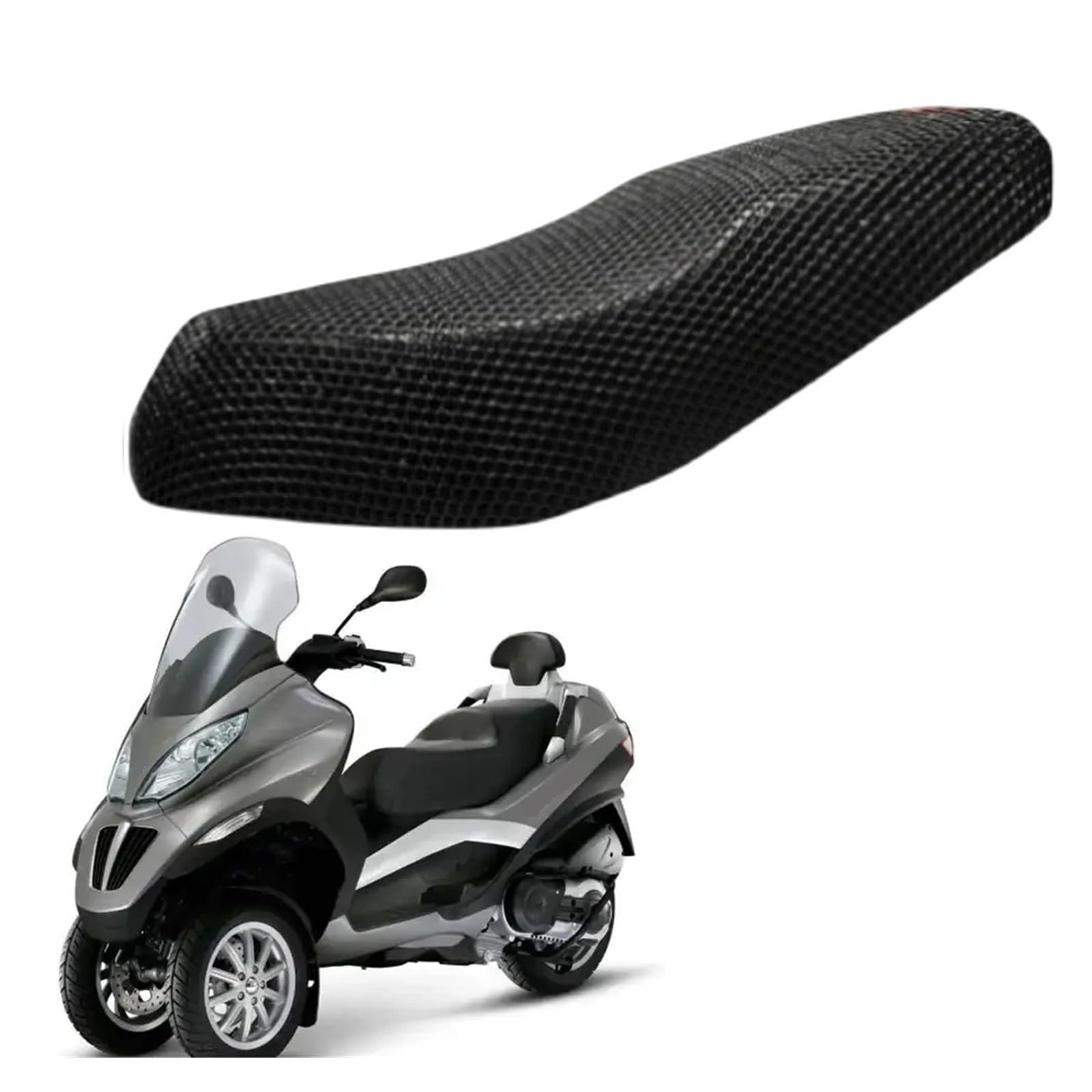 Coprisedile per cuscino di protezione in rete traspirante 3D per moto per Pia&ggio MP3 300 500 Coprisedile in tessuto di nylon Protezione coprisedili