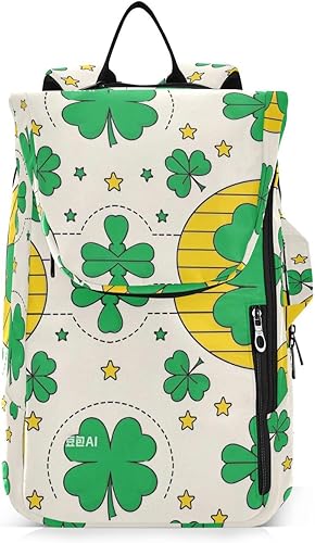 Mochila de tenis para bádminton, ligera, trébol de San Patricio, estrellas verdes, 2 raquetas, bolsa acolchada para raqueta de tenis para mujeres,