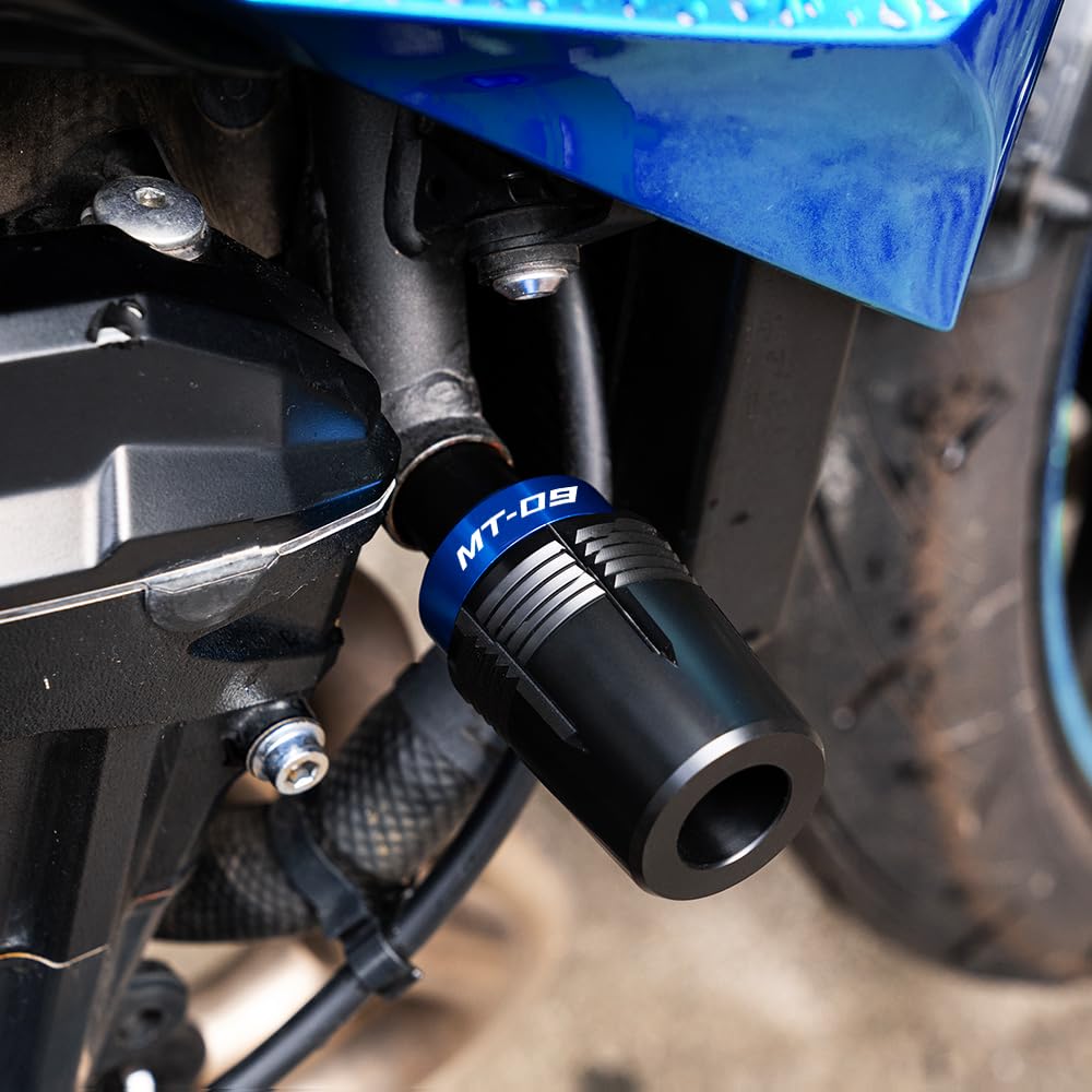 Para Yamaha MT09 MT 09 MT-09 SP 2021-2025 Accesorio para motocicleta Protección contra caídas Protección contra colisiones Marco Deslizador mt09 Protección anticolisión (Azul)