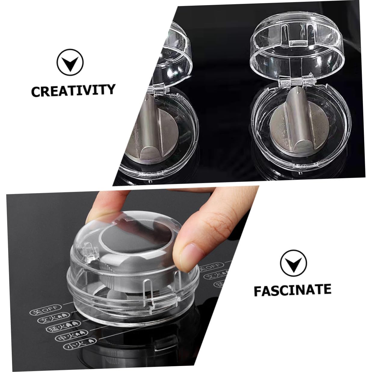 8Pcs Gas Stove Knob Covers Safety Protection Guards for Kitchen Essentials Childproof Prevent Gas Leakage and Burns Easy Adult Access