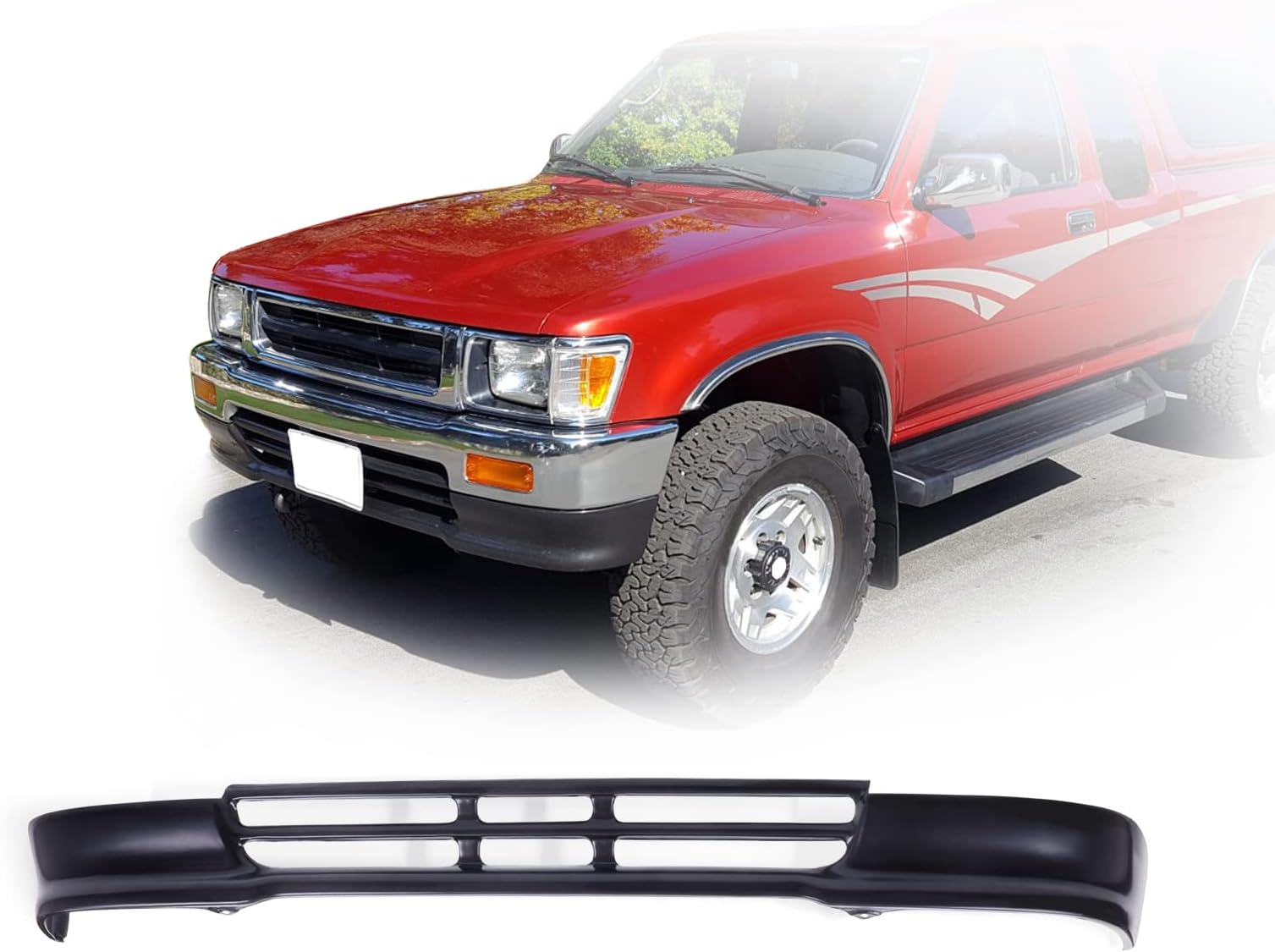 Amazon.com: TIOYAR Front Bumper and Rear bumper with Winch Plate ...