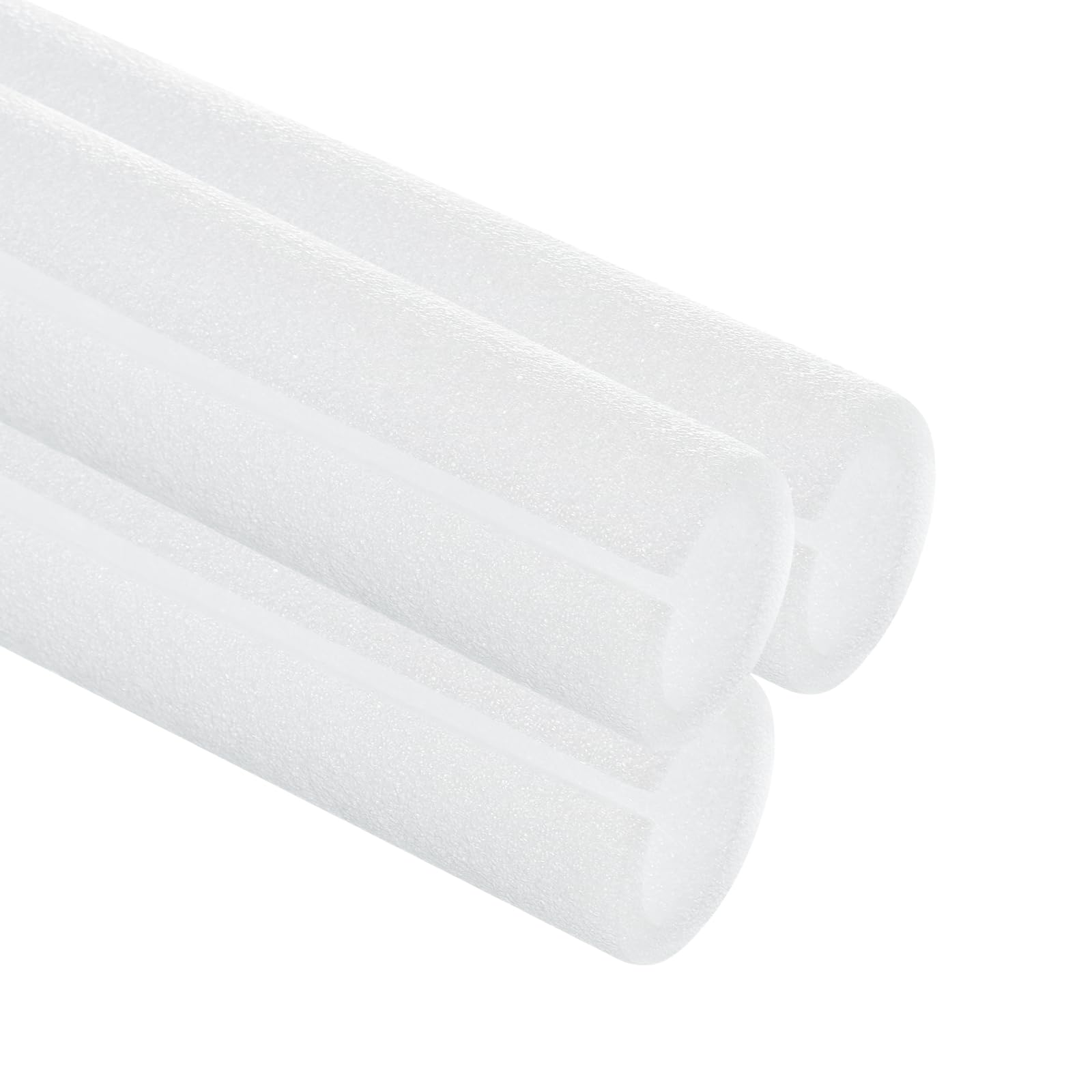 QUARKZMAN 3 Pcs Tube En Mousse D'Isolation De 0.75 Pouce 3.3 Pieds, Coussins De Tube Creux Pour Protection Hivernale Extérieure Contre Le Gel Chaude Et Froide, Blanc OD 1.1"