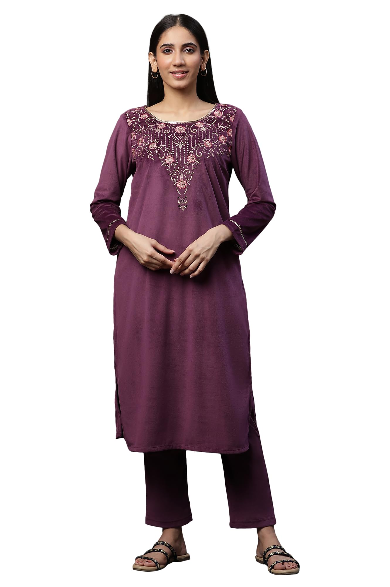 Aurelia Men's Polyester Kurta Set (23NOAS14743-606728 in neutral