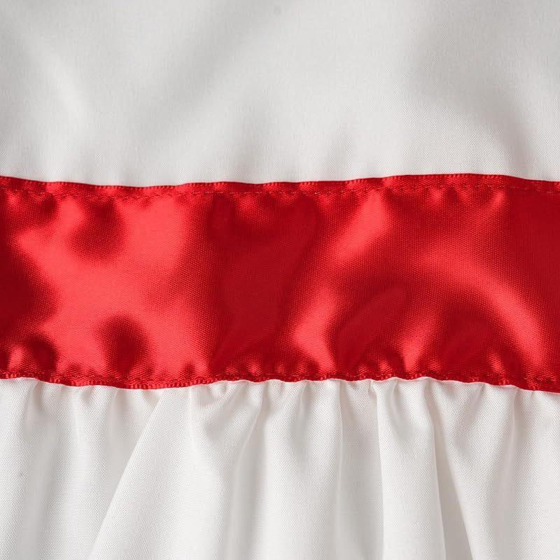 Miniatura 4 de Prinlky Disfraz de Annabelle para niñas y mujeres, vestido blanco con cintura, disfraz de película aterradora para Halloween y cosplay