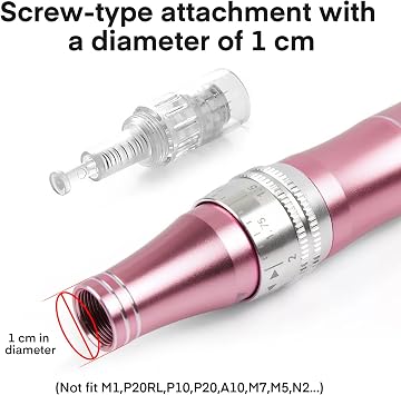 20Pcs 12 Pin Replacement Micro Needle Cartridges Microneedling Dermapen Needles Parts for Auto Electric Derma Microneedle Pen, Thread Slot 12 Pins